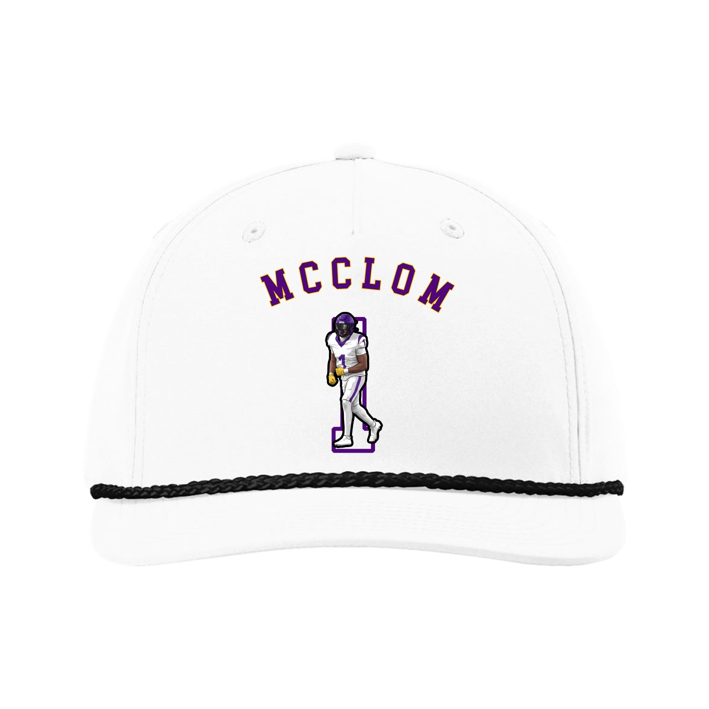 Five-Panel Classic Rope Cap — Shirsey Arch in White
