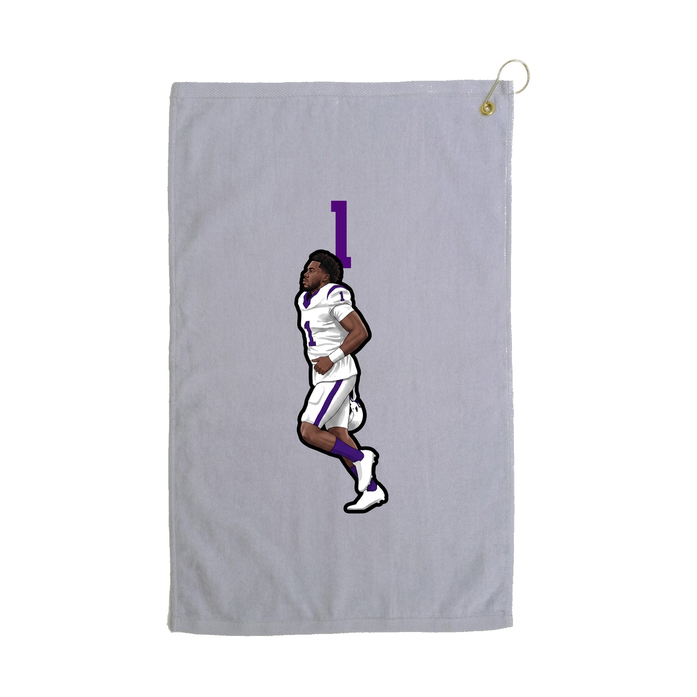 Golf Towel — Number Top in Grey