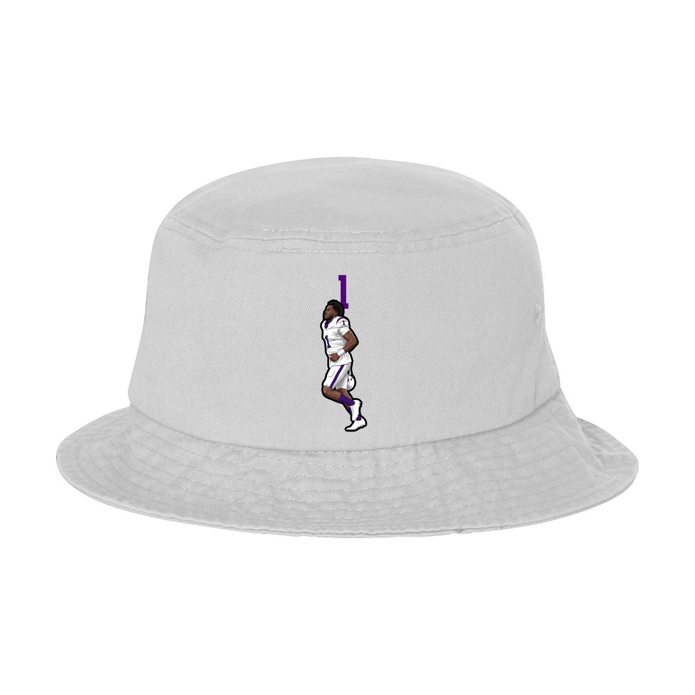 Bucket Cap — Number Top in White