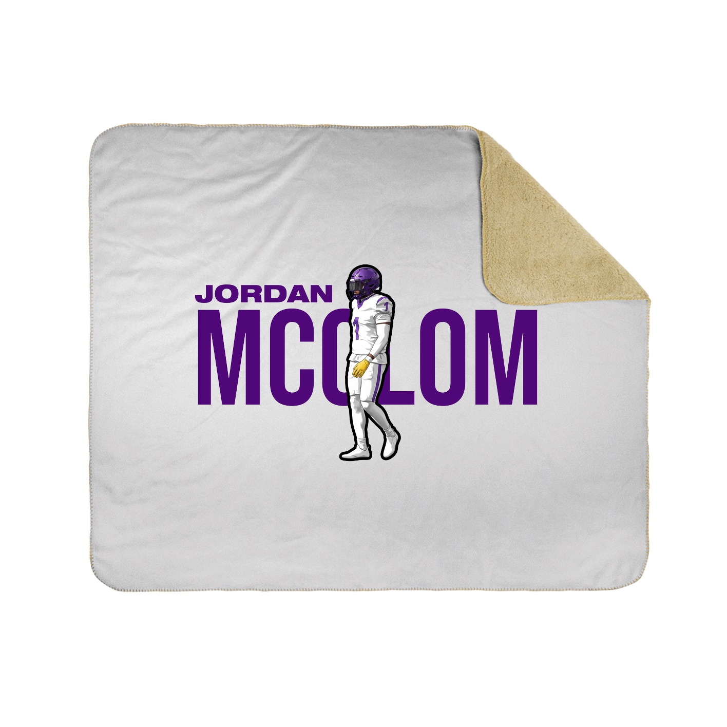 Throw Blanket — Player Name in White