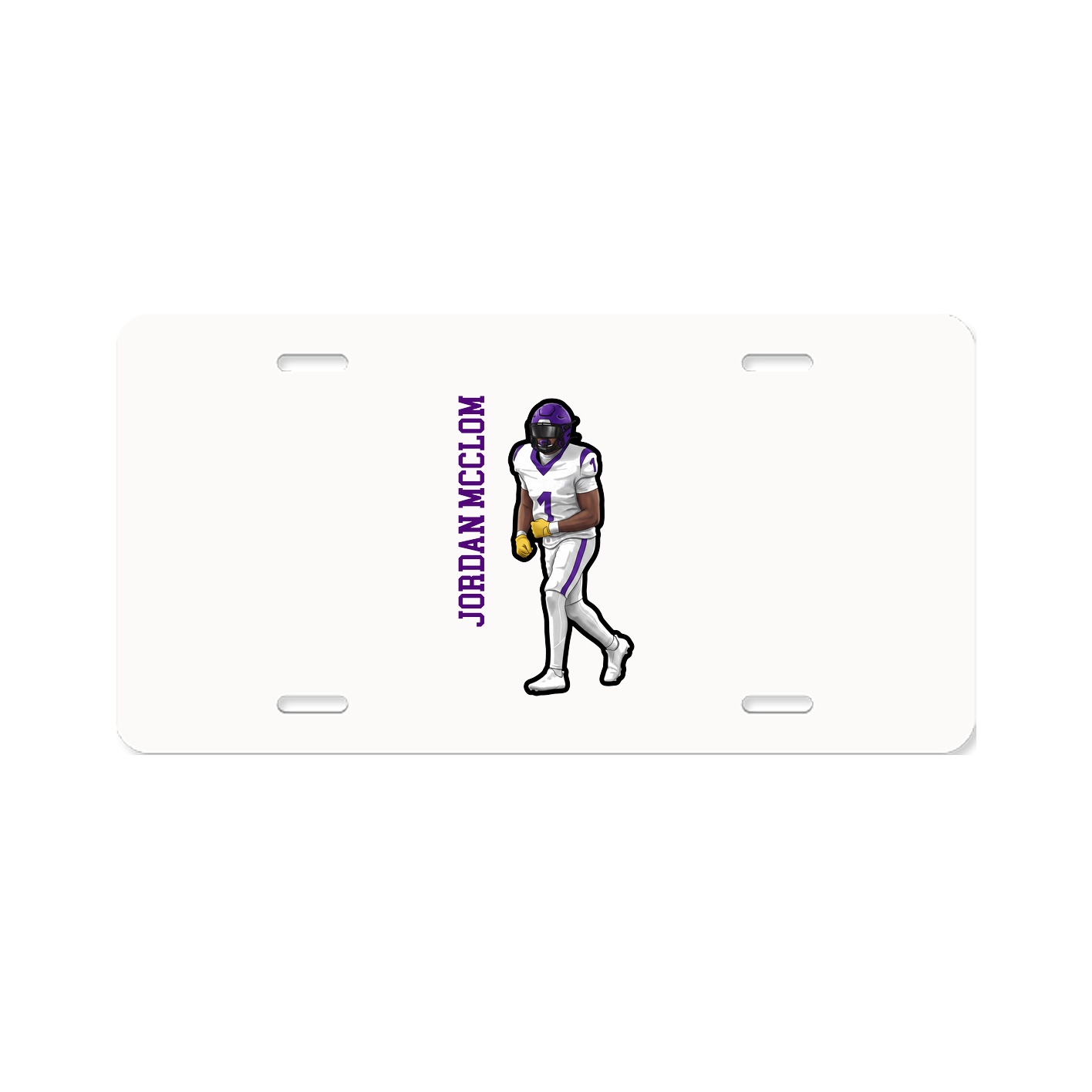License Plate — Name Vertical in Classic
