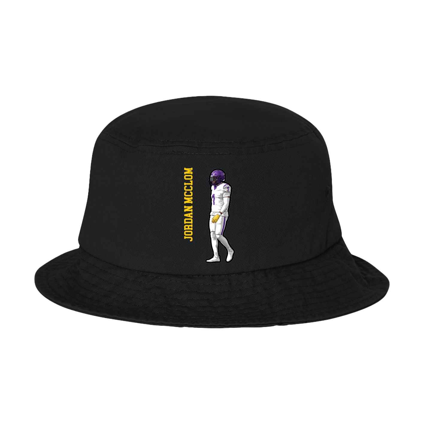 Bucket Cap — Name Vertical in Black