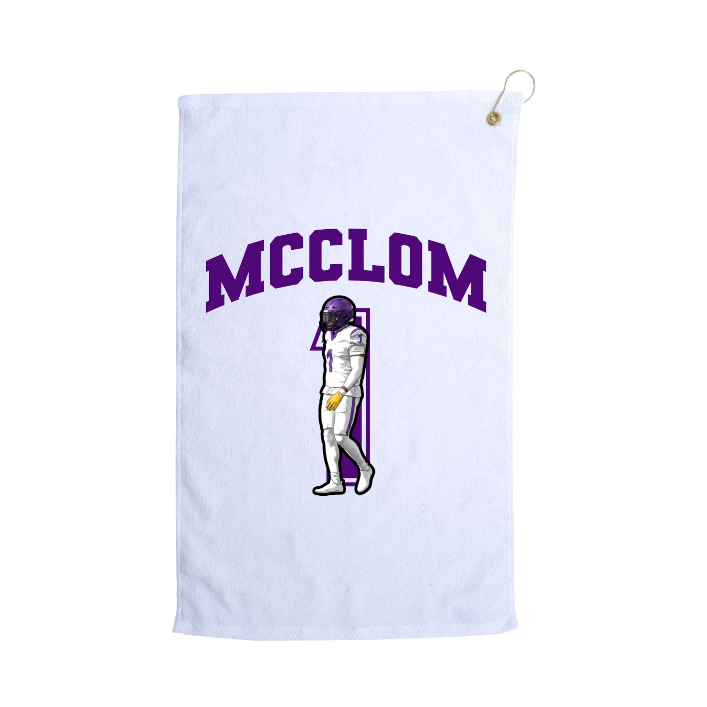 Golf Towel — Number in White
