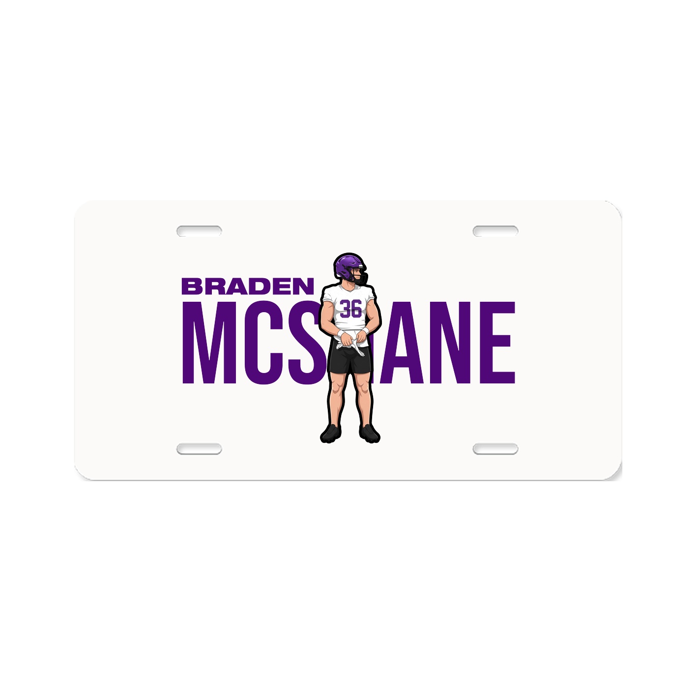 License Plate — Player Name in Classic