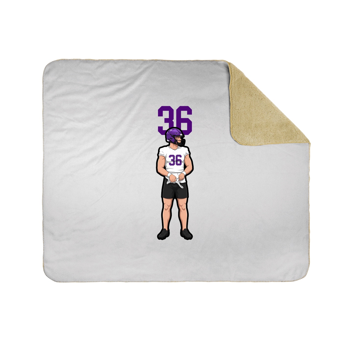 Throw Blanket — Number Top in White
