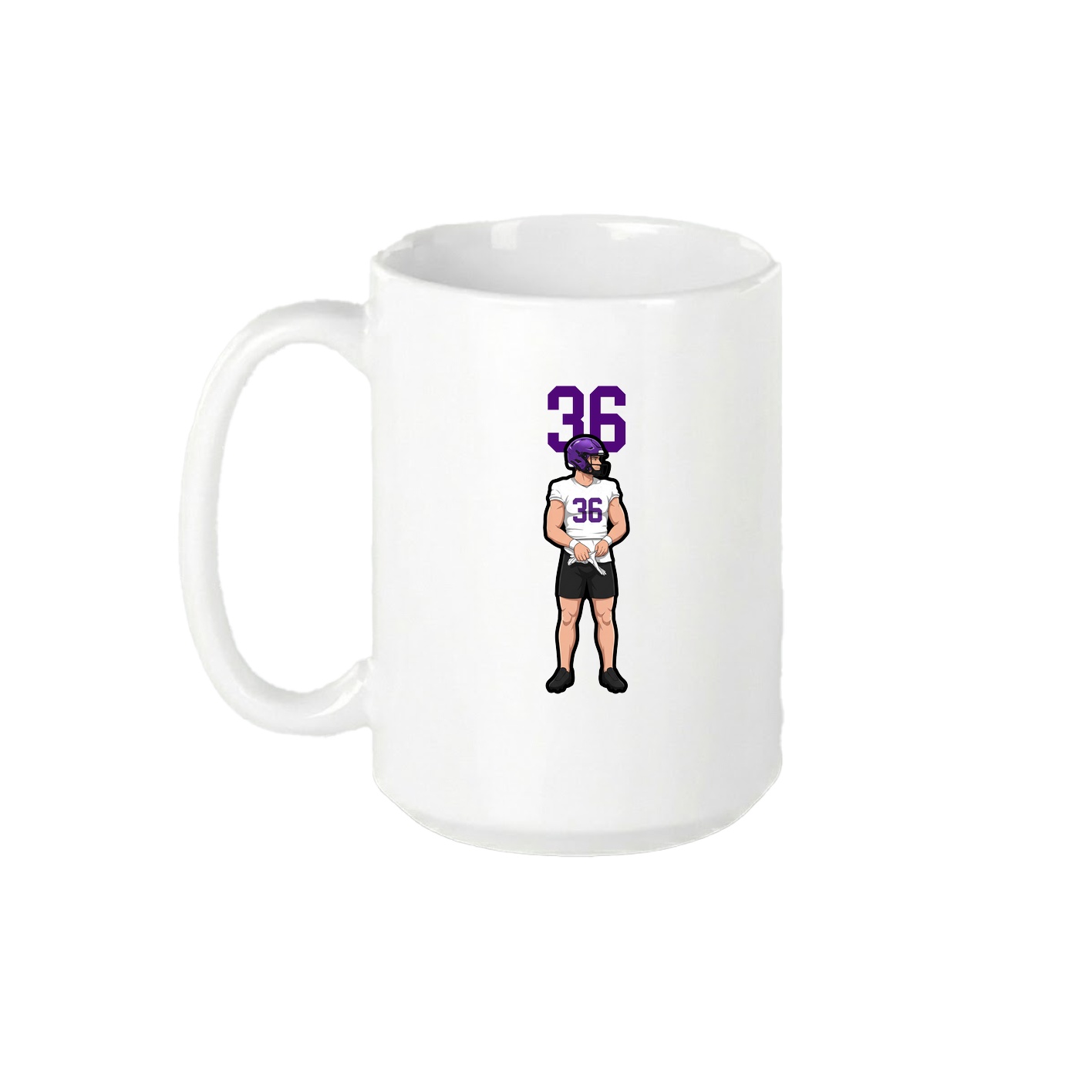 15oz Coffee Mug — Number Top in White