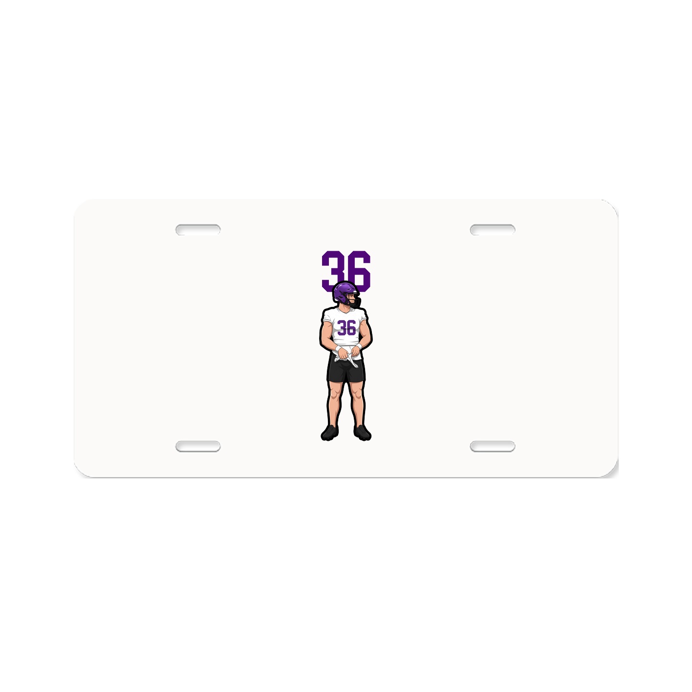 License Plate — Number Top in Classic