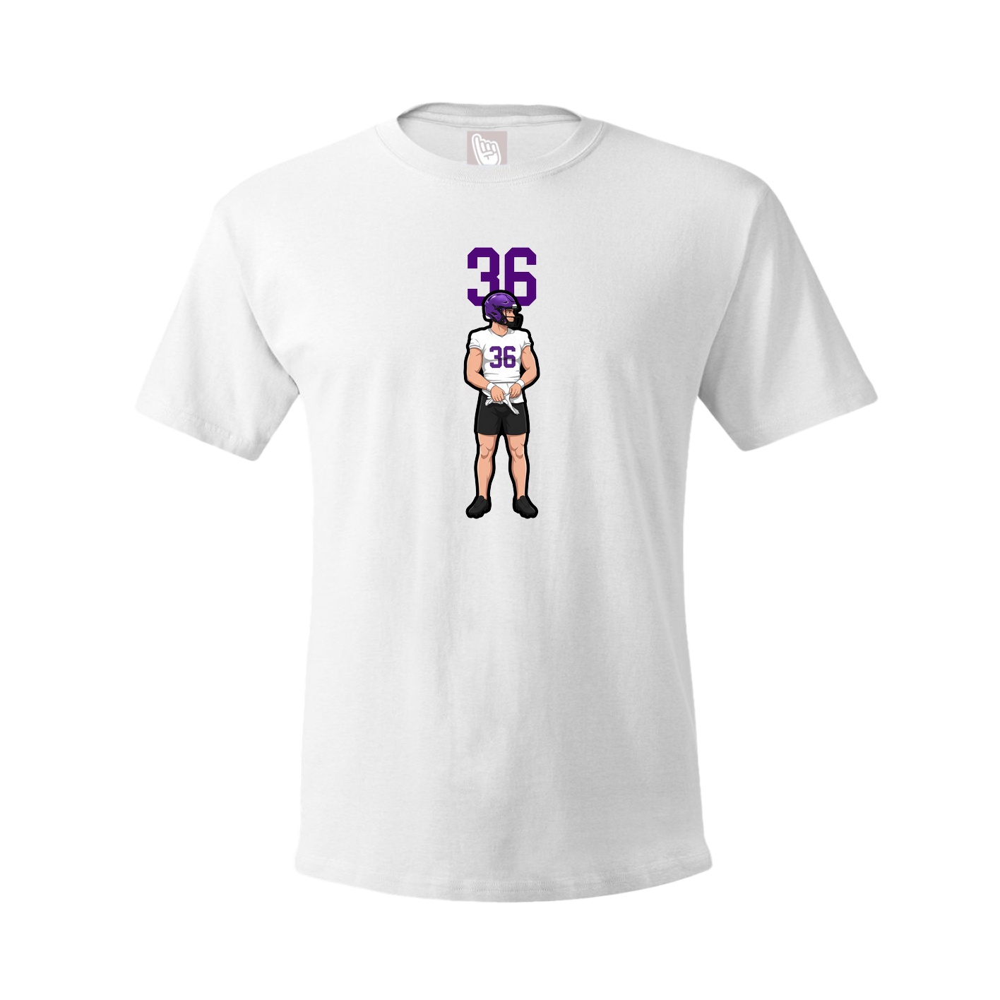 Youth Tee — Number Top in White