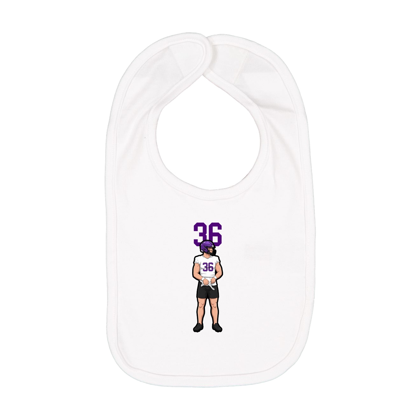 Infant Bib — Number Top in White