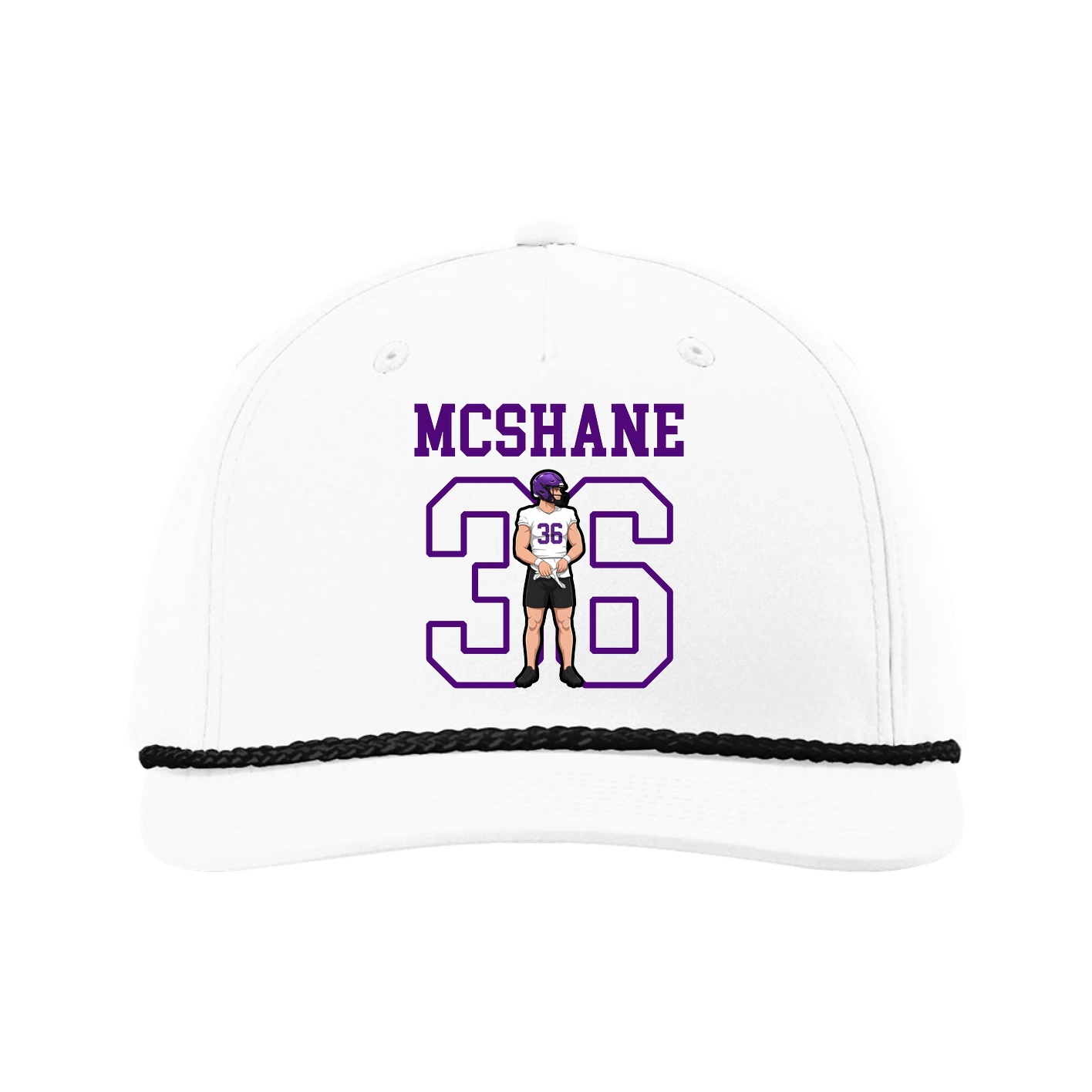 Five-Panel Classic Rope Cap — Shirsey in White