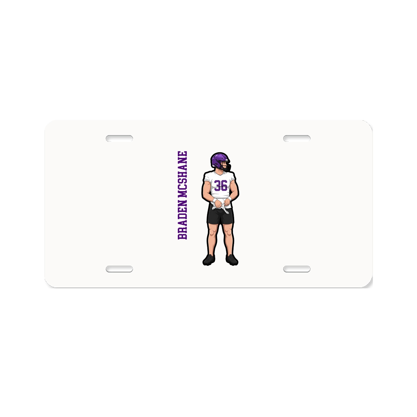 License Plate — Name Vertical in Classic