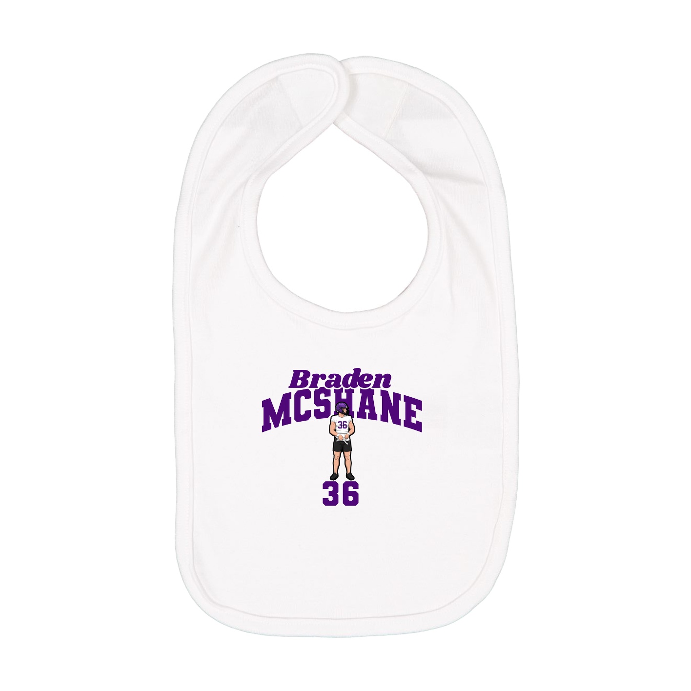 Infant Bib — Signature Arch in White