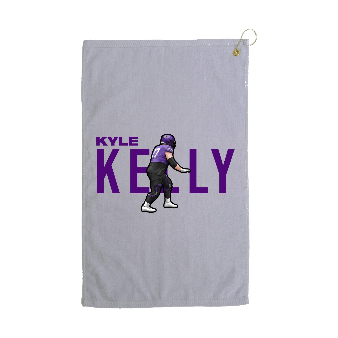 Golf Towel — Player Name in Grey