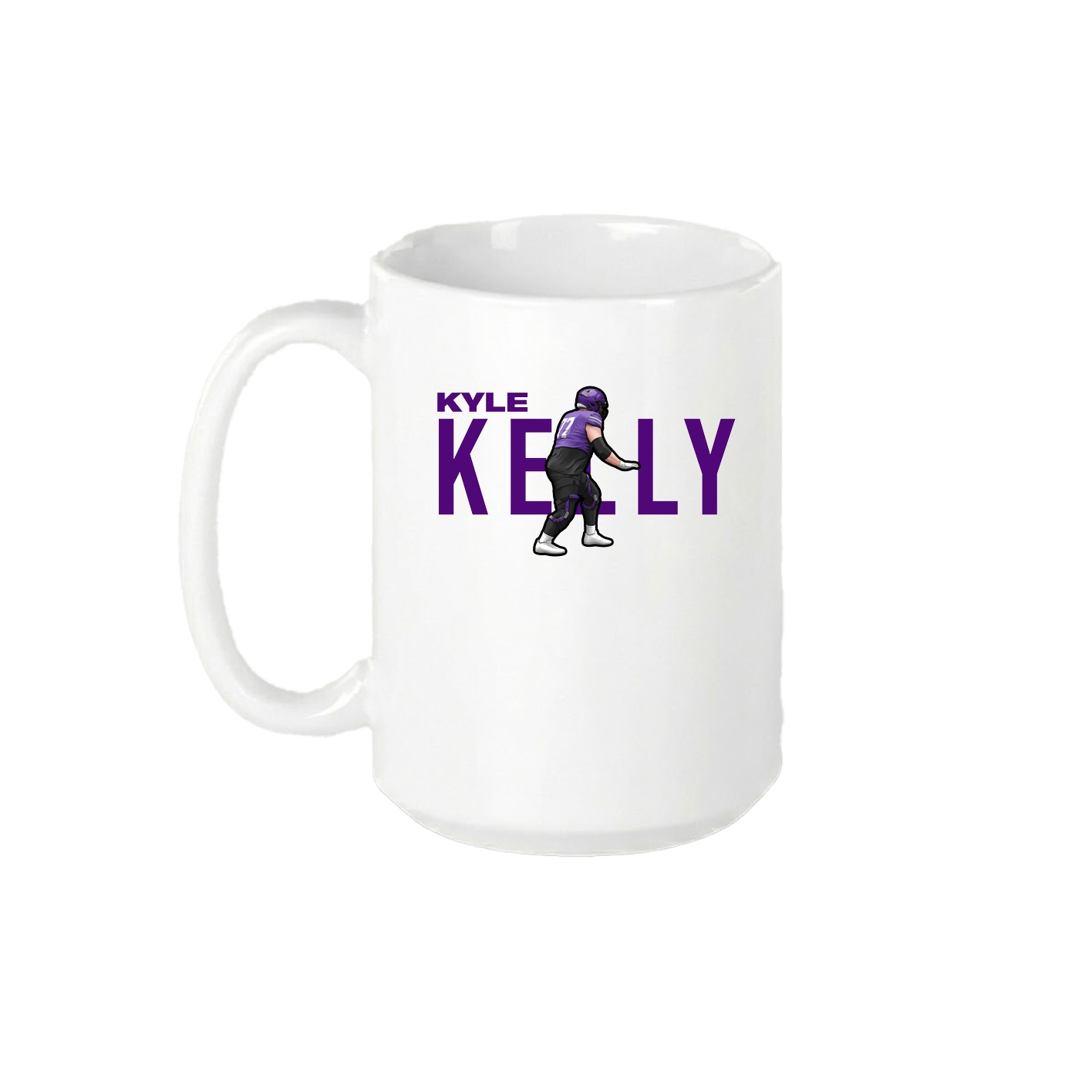 15oz Coffee Mug — Player Name in White