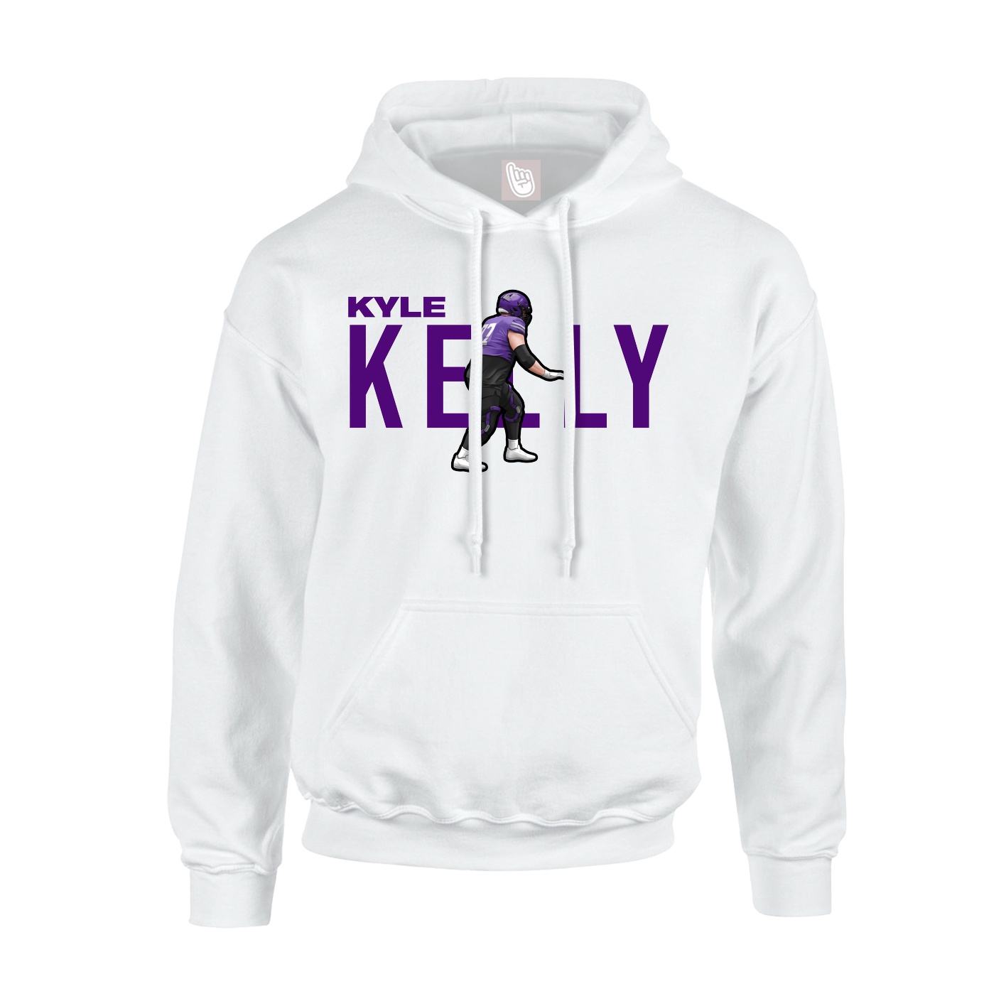 Youth Hoodie — Player Name in White