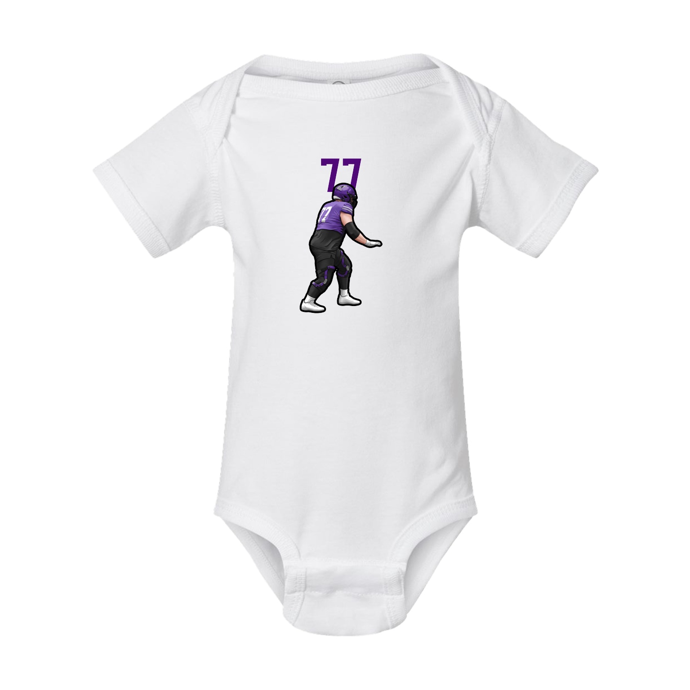 Baby Onesie — Number Top in White