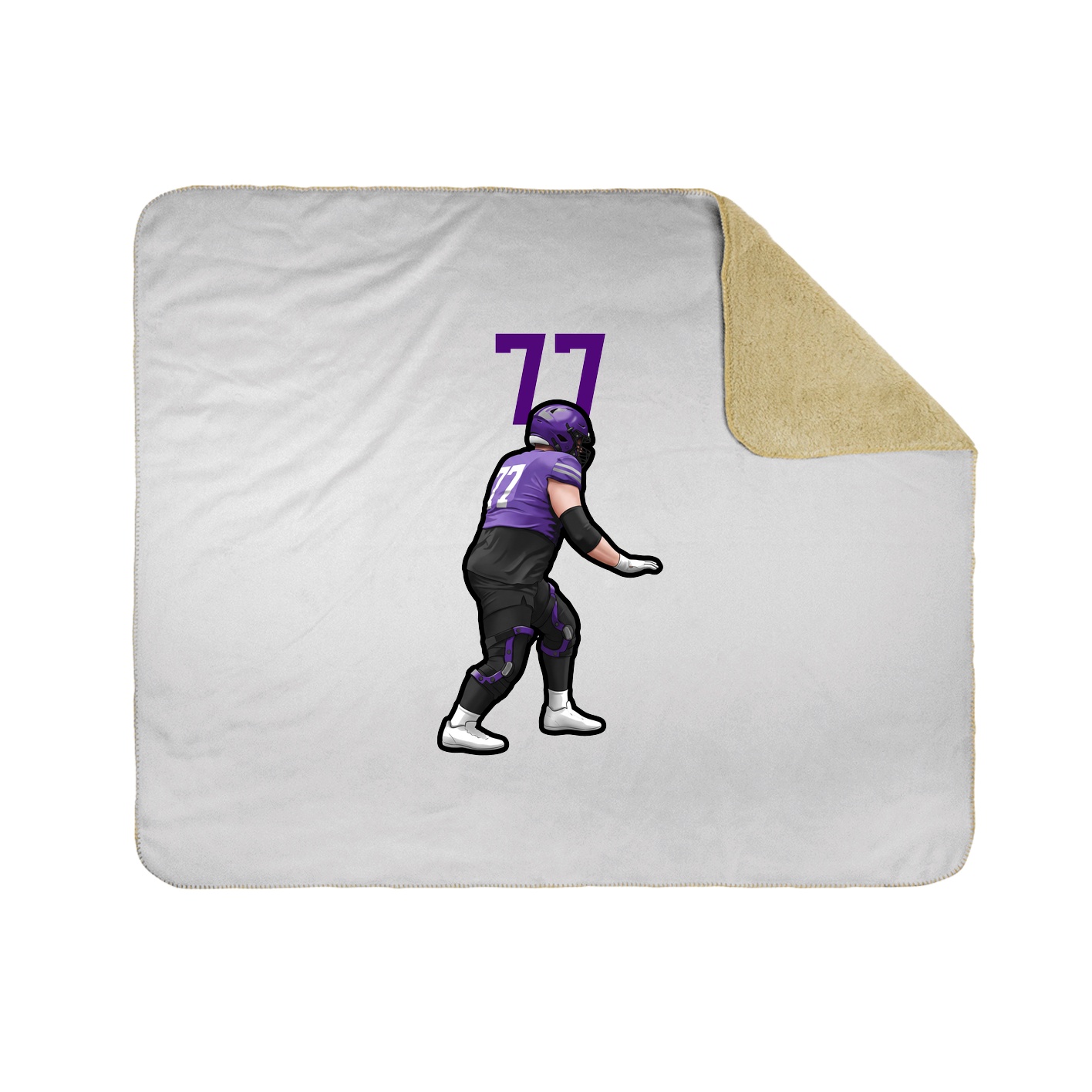 Throw Blanket — Number Top in White