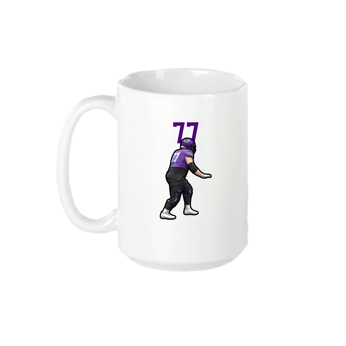 15oz Coffee Mug — Number Top in White