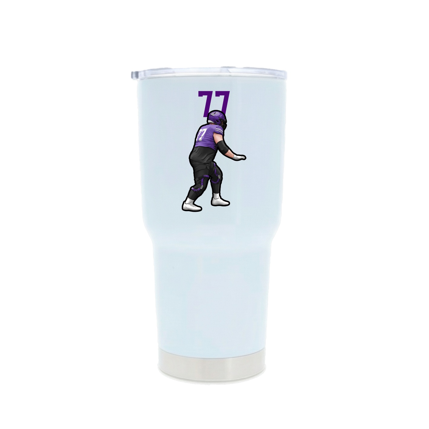 30oz Stainless Steel Tumbler — Number Top in White