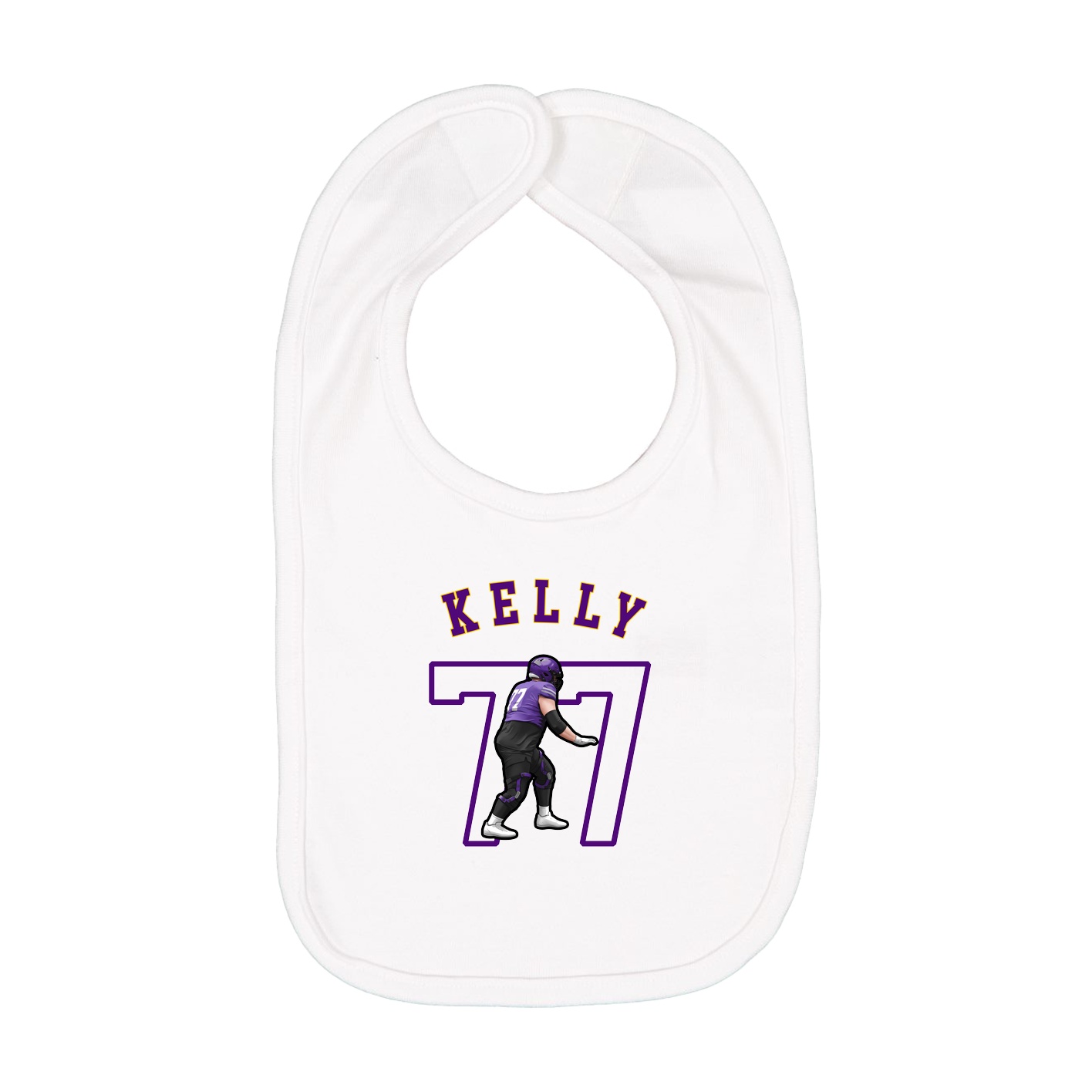 Infant Bib — Shirsey Arch in White