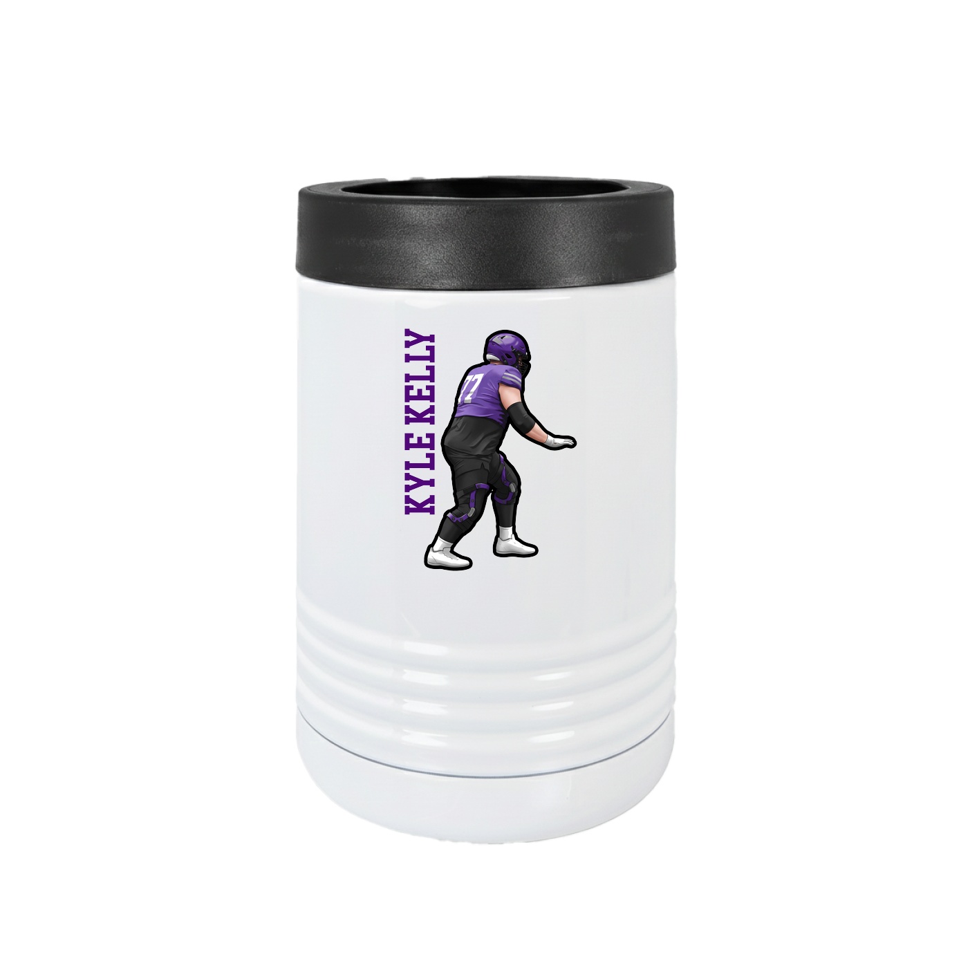 Beverage Holder — Name Vertical in White
