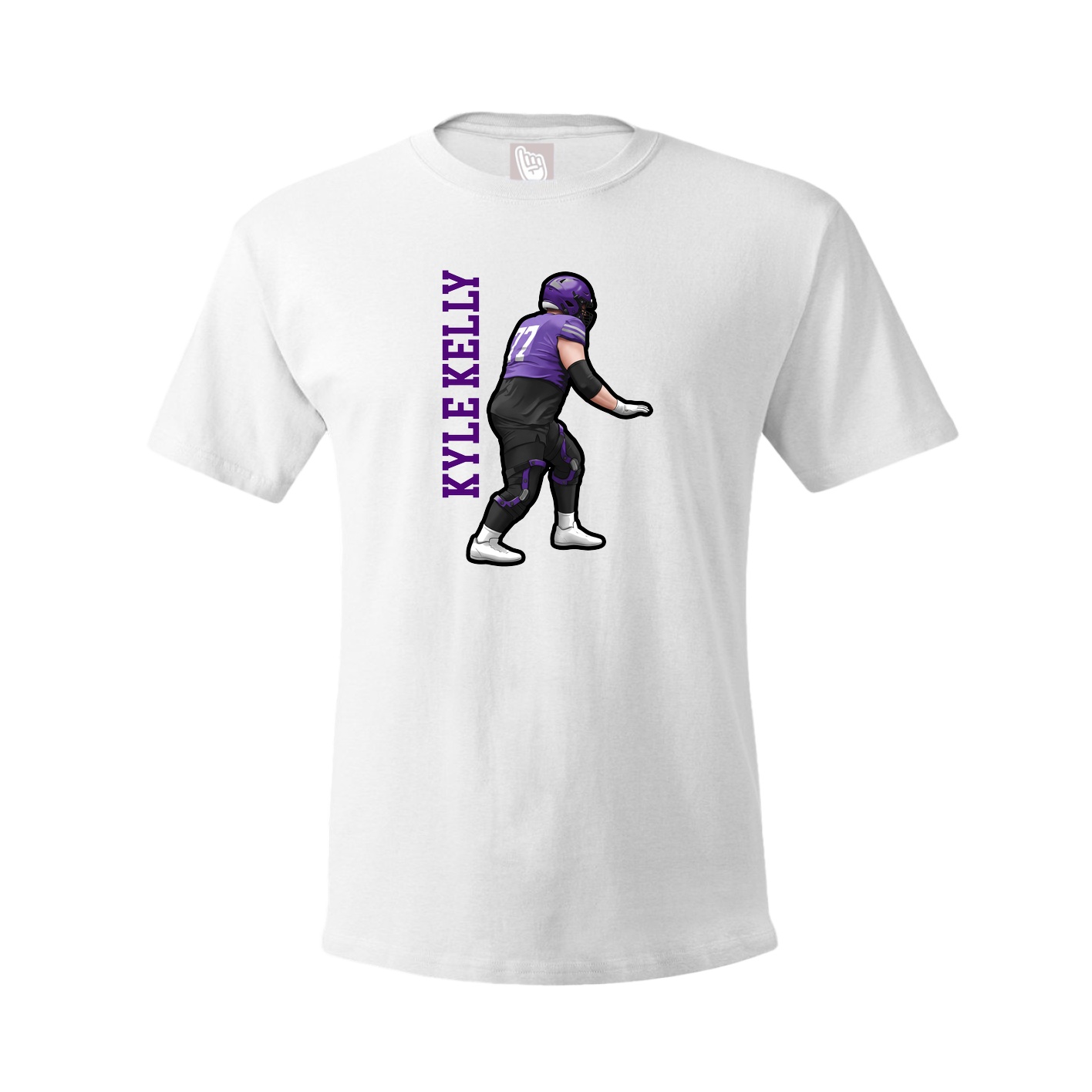 Tee — Name Vertical in White