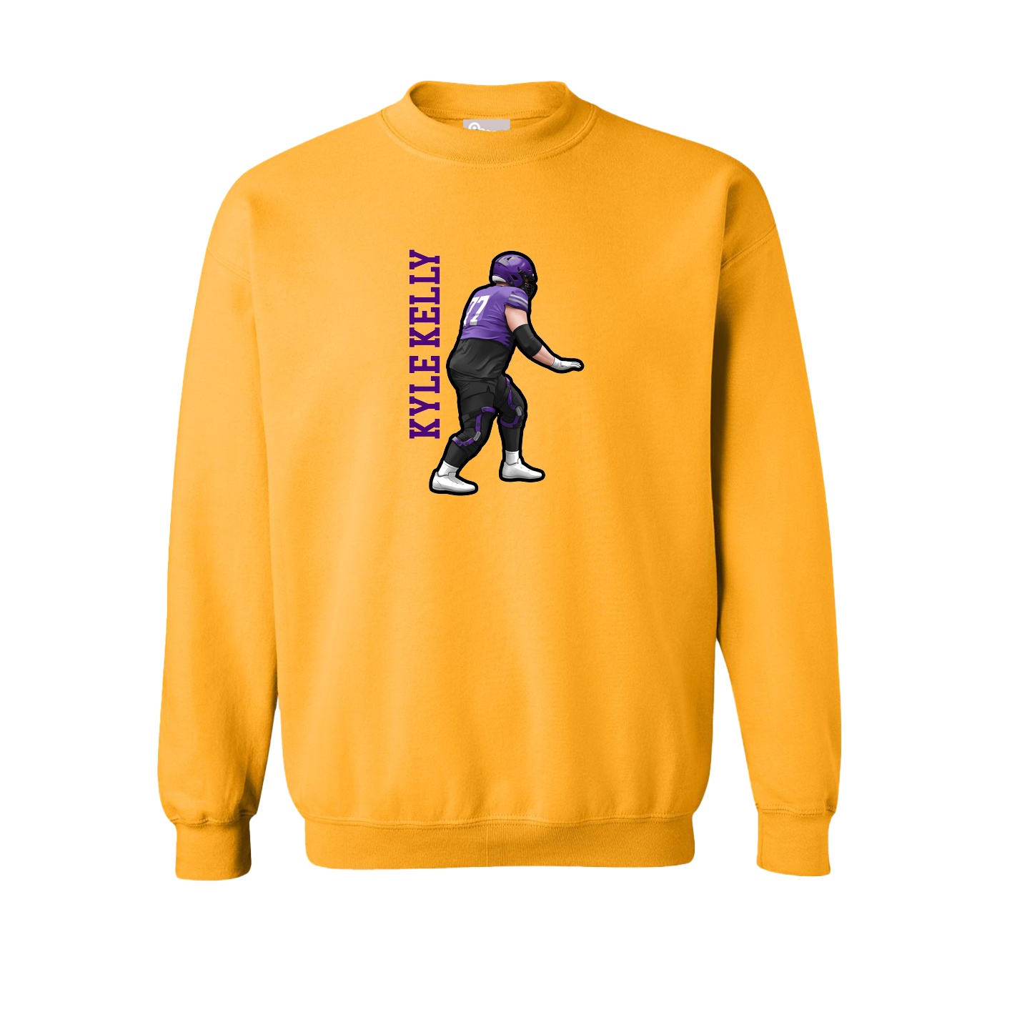 Fleece Crew — Name Vertical in Gold