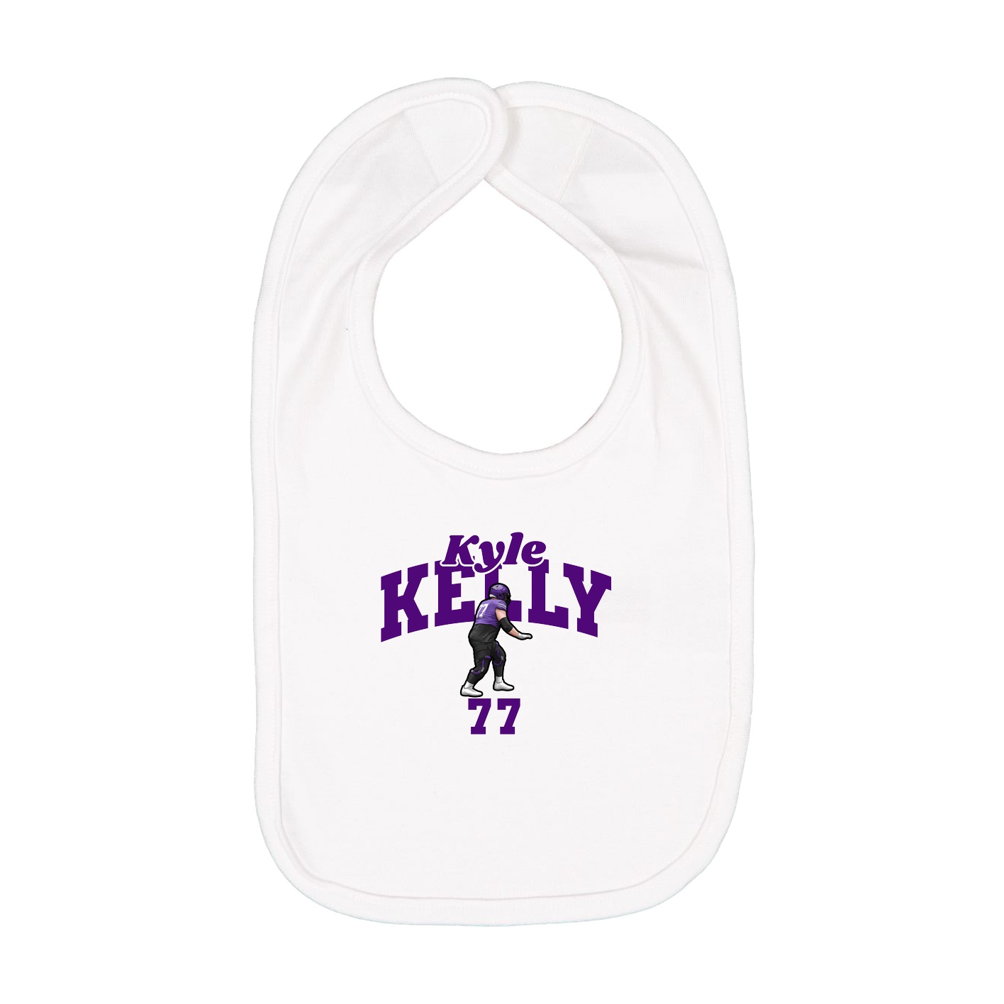 Infant Bib — Signature Arch in White