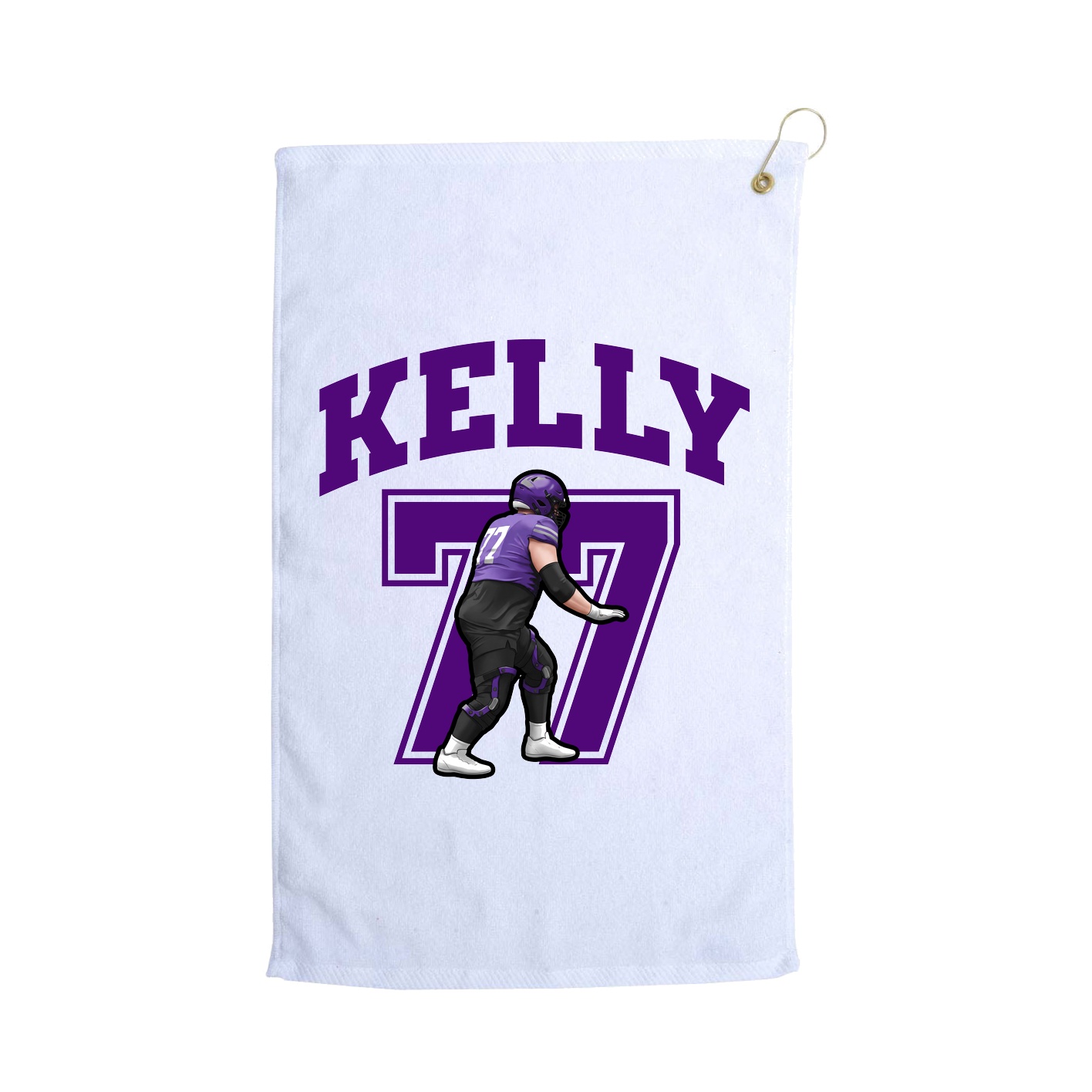 Golf Towel — Number in White