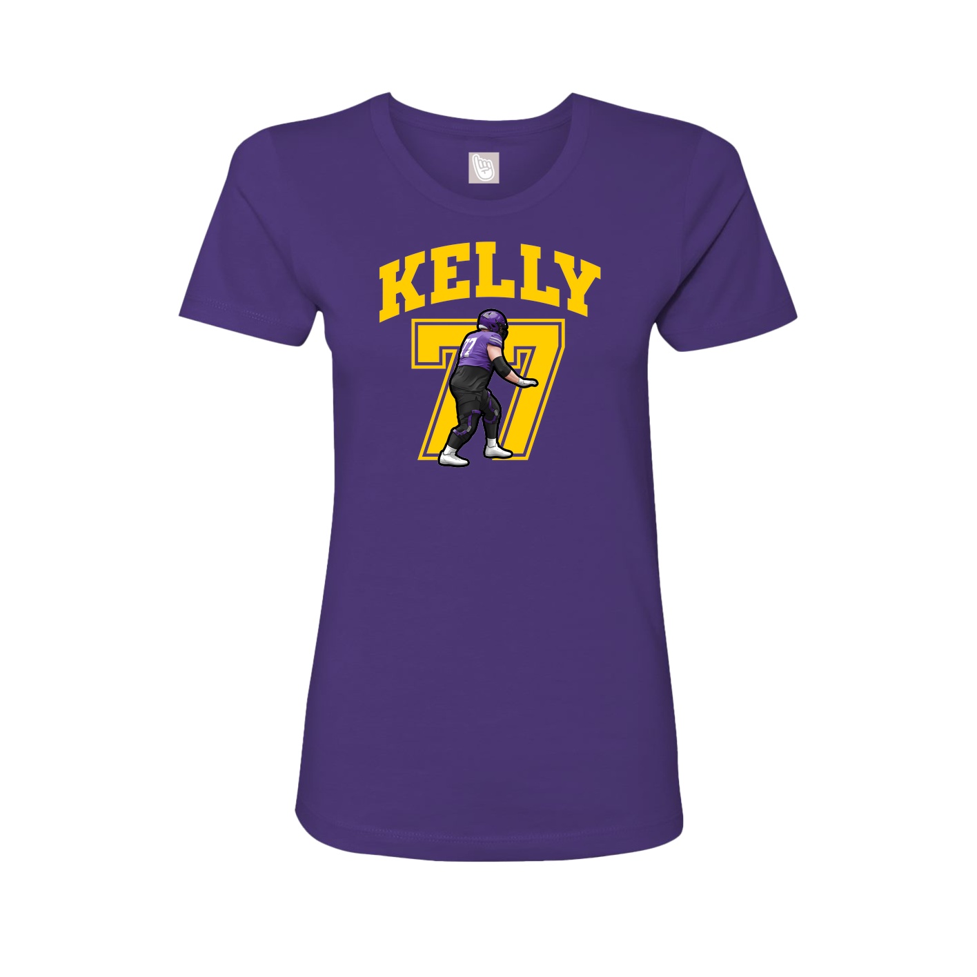 Fitted Women's Tee — Number in Purple