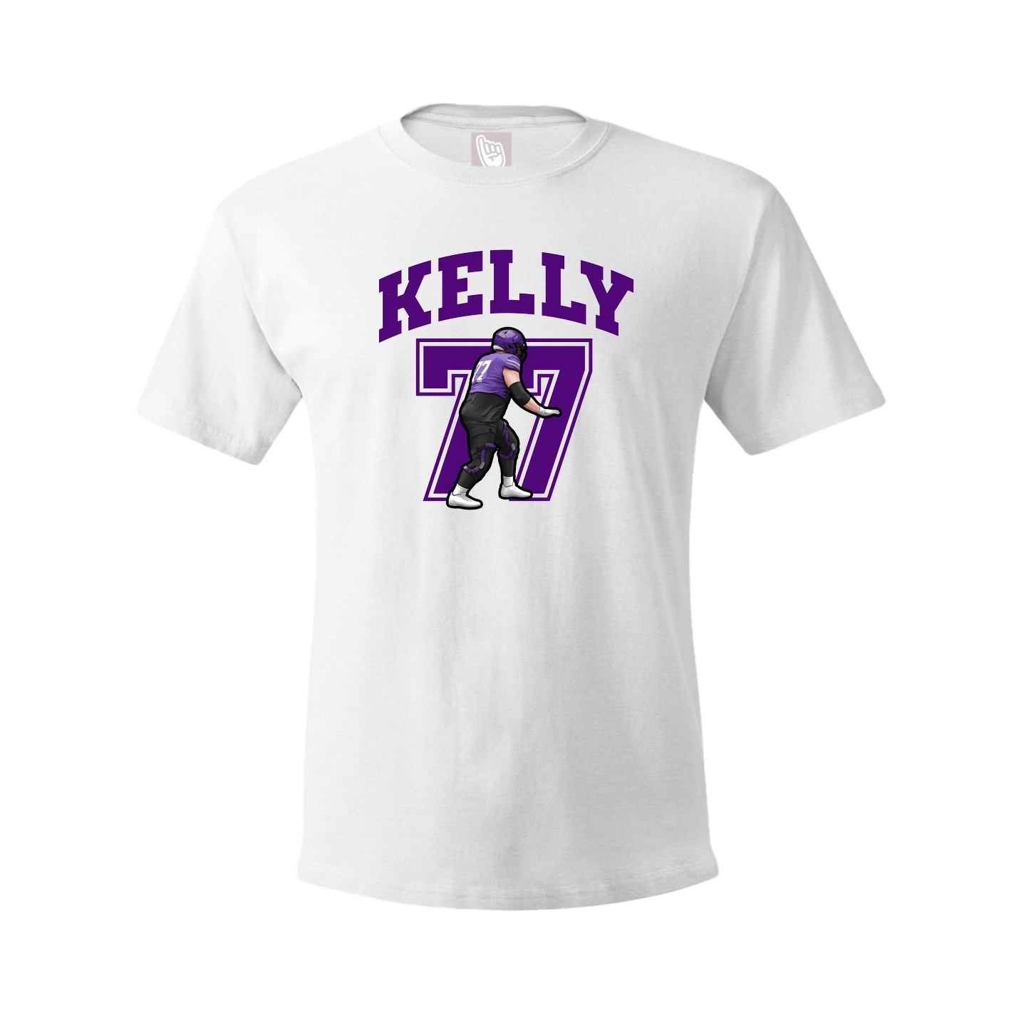Youth Tee — Number in White