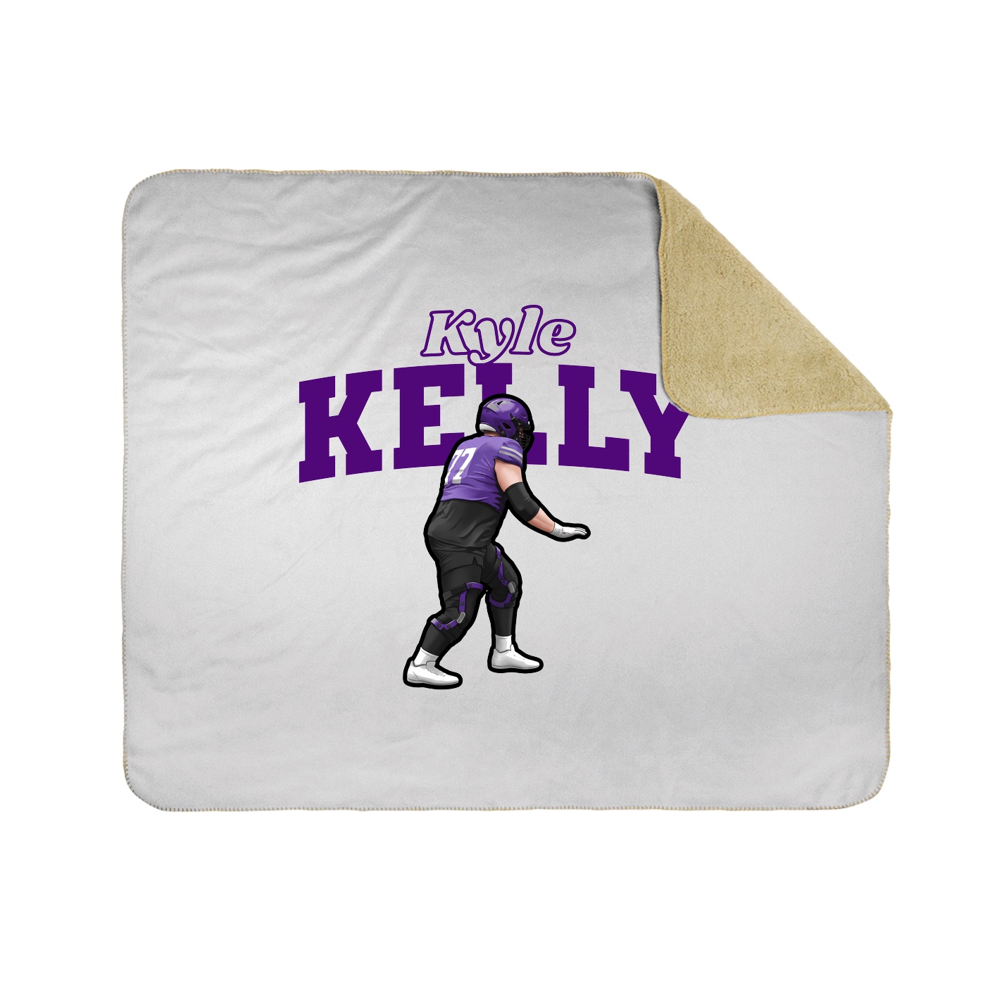 Throw Blanket — Name Arch in White