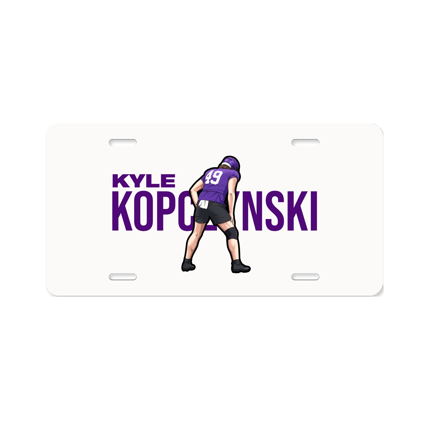 License Plate — Player Name in Classic