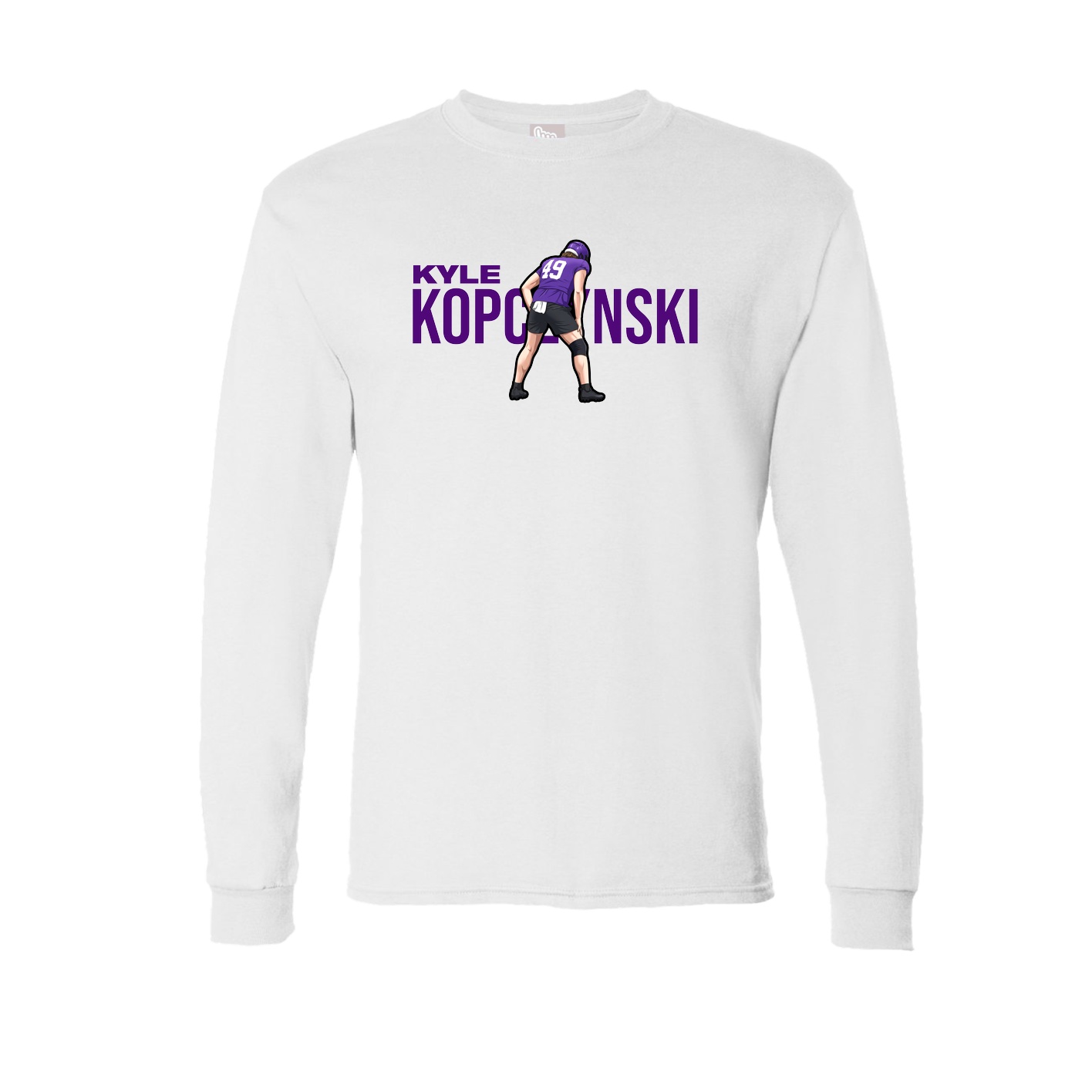 Long Sleeve Tee — Player Name in White