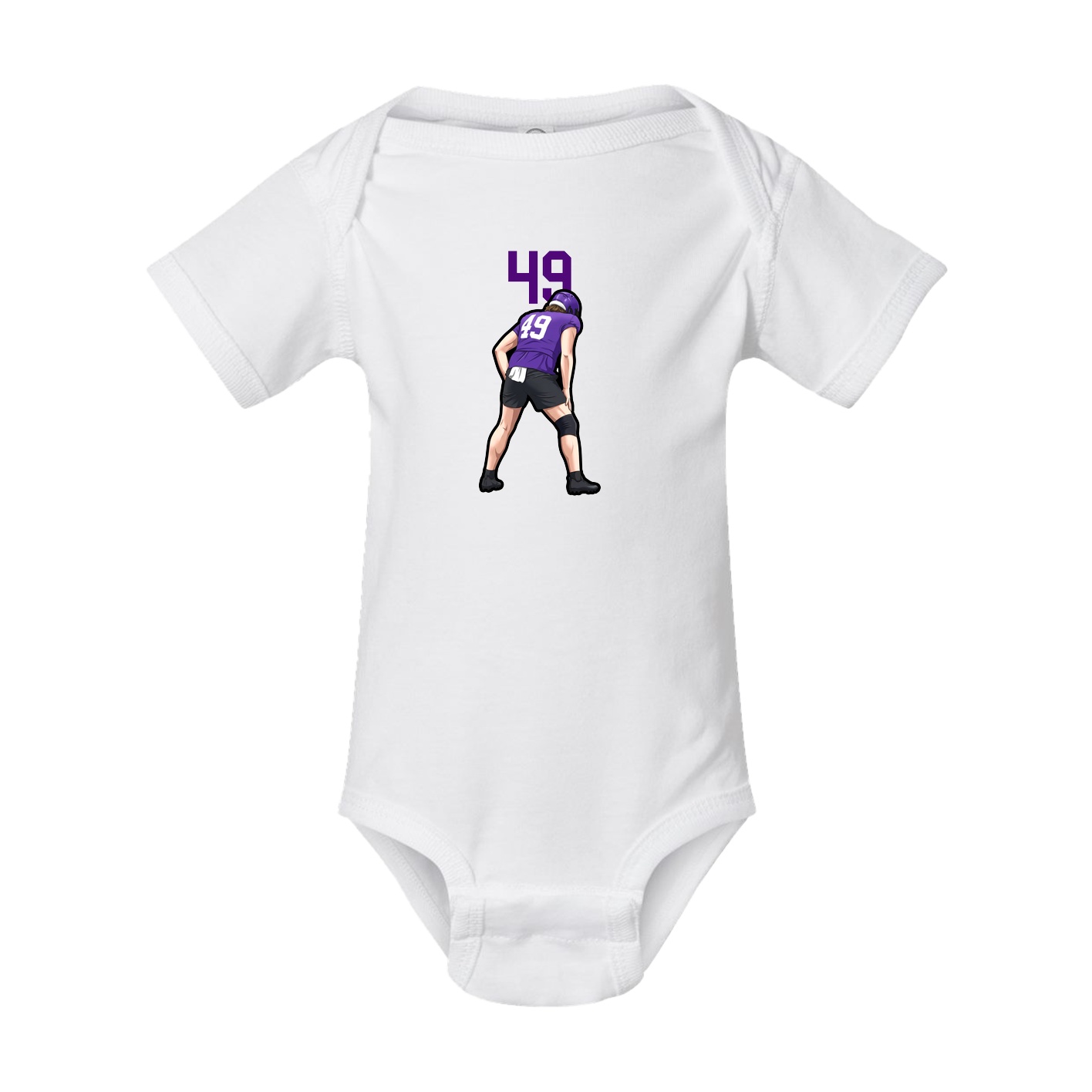 Baby Onesie — Number Top in White