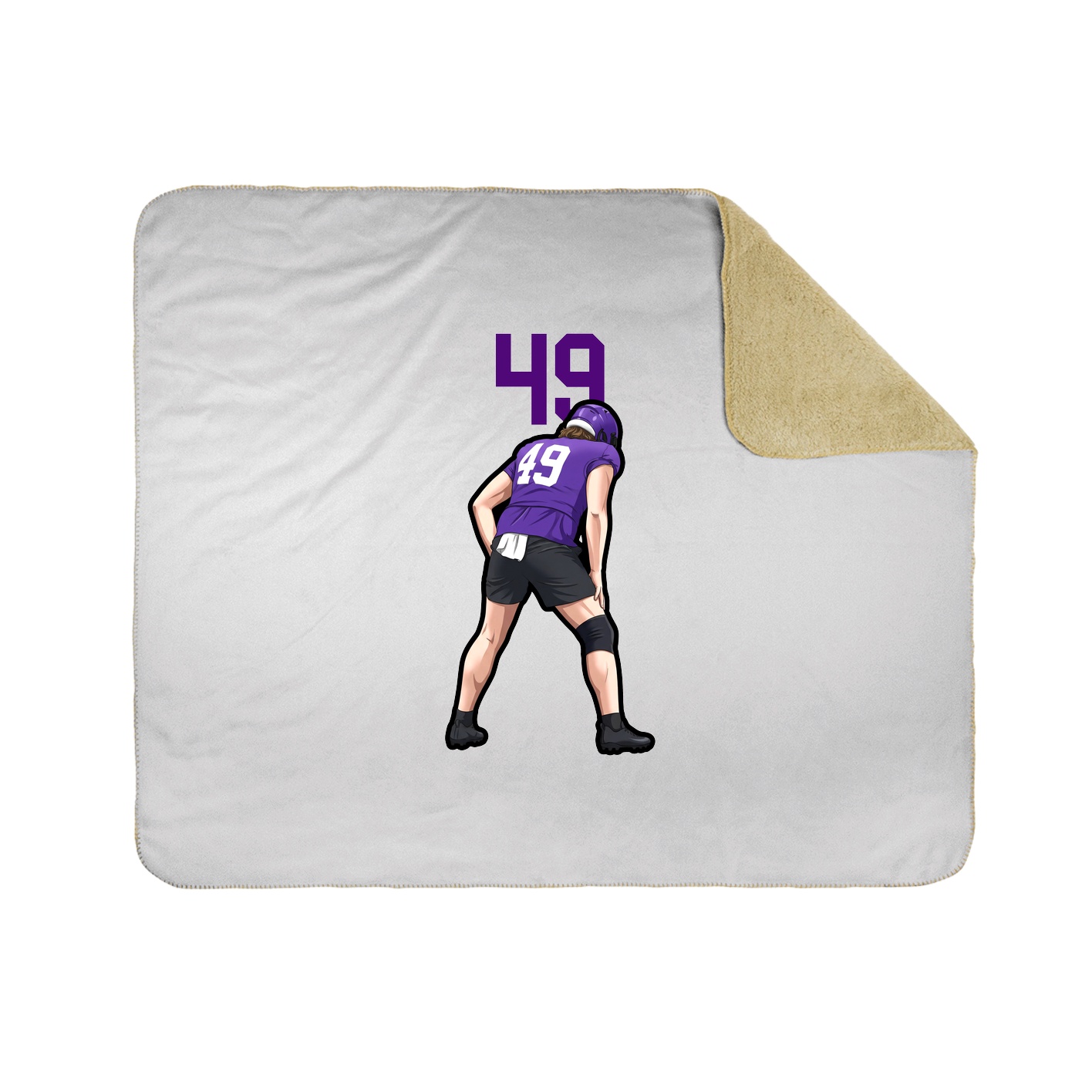 Throw Blanket — Number Top in White
