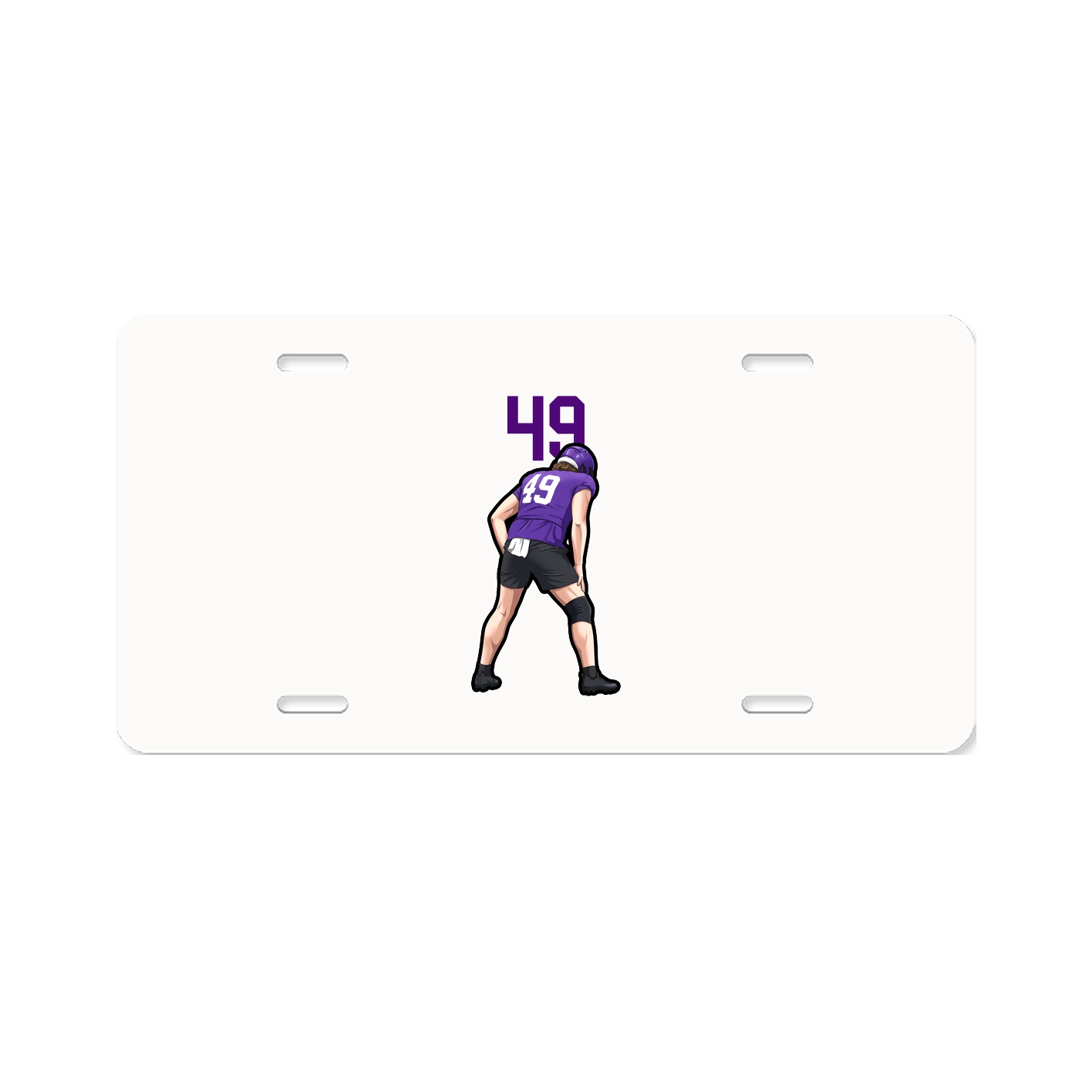 License Plate — Number Top in Classic