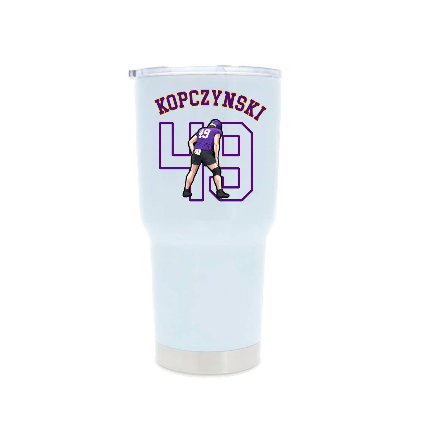 30oz Stainless Steel Tumbler — Shirsey Arch in White