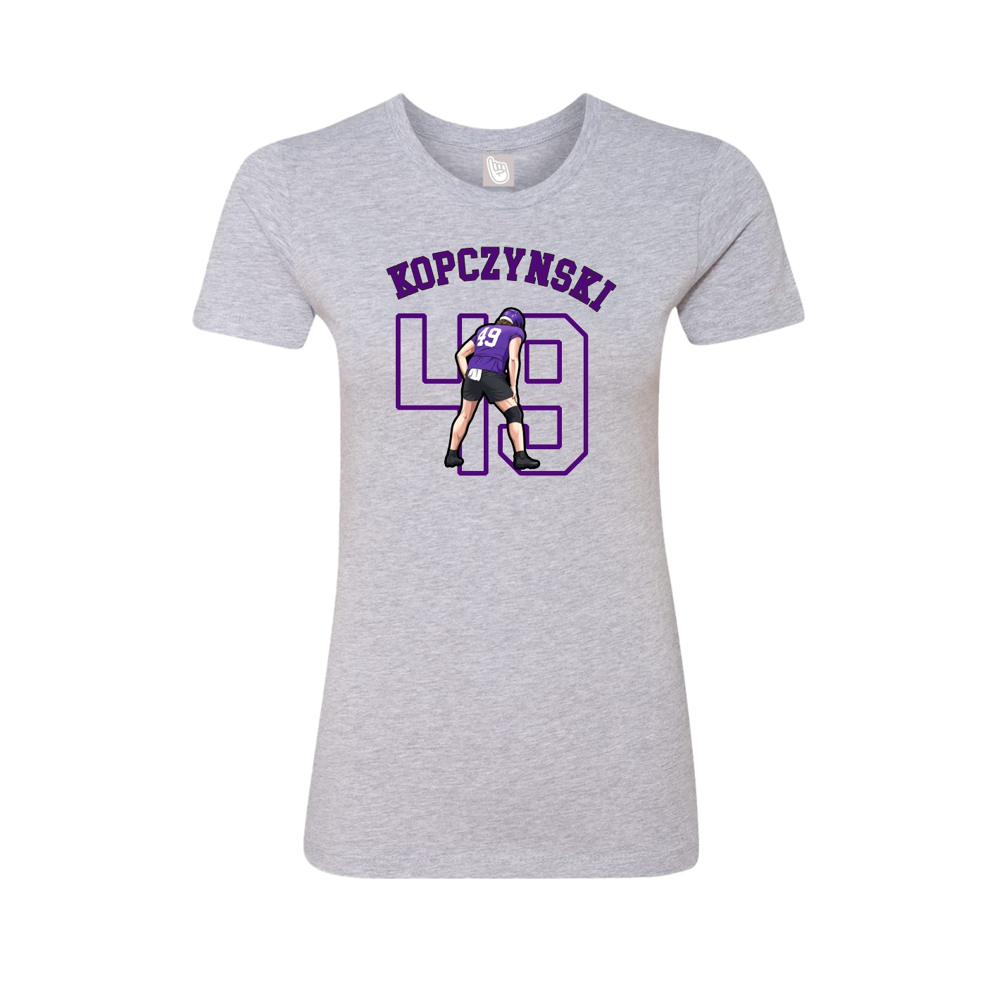 Fitted Women's Tee — Shirsey Arch in Grey
