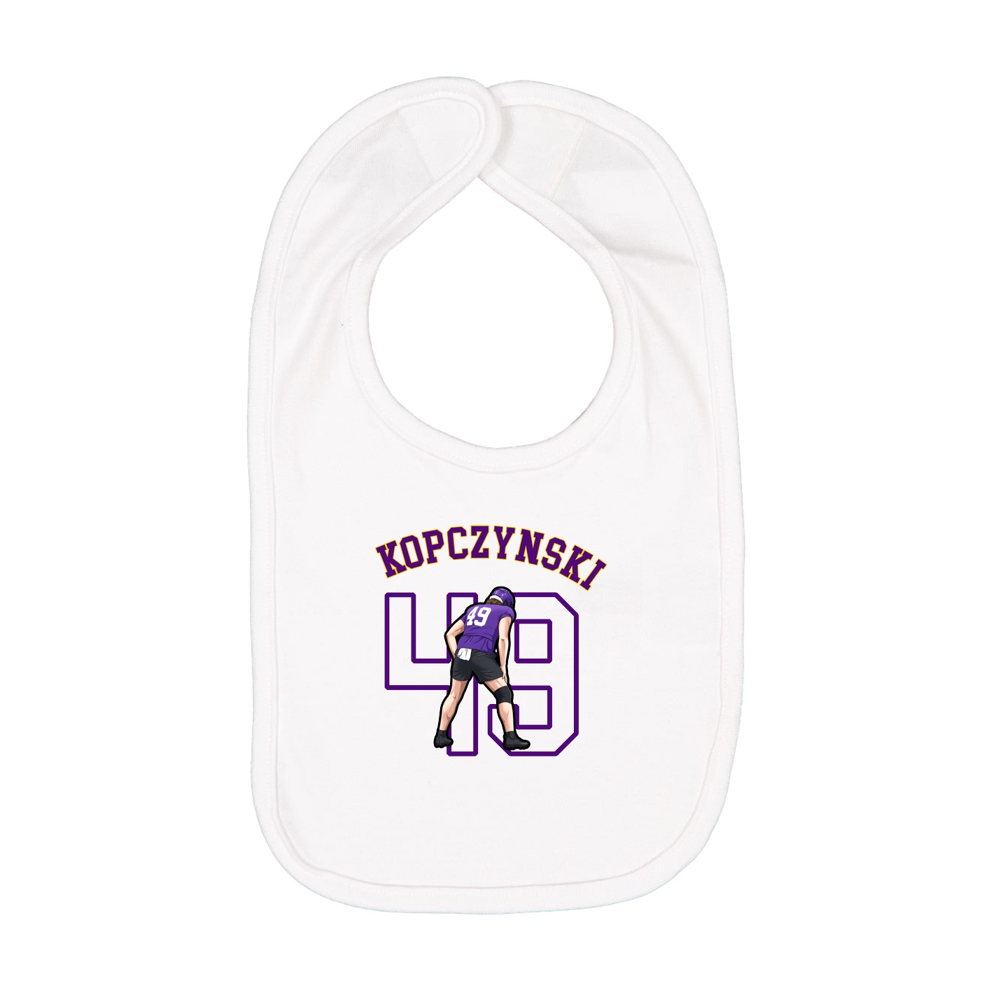 Infant Bib — Shirsey Arch in White