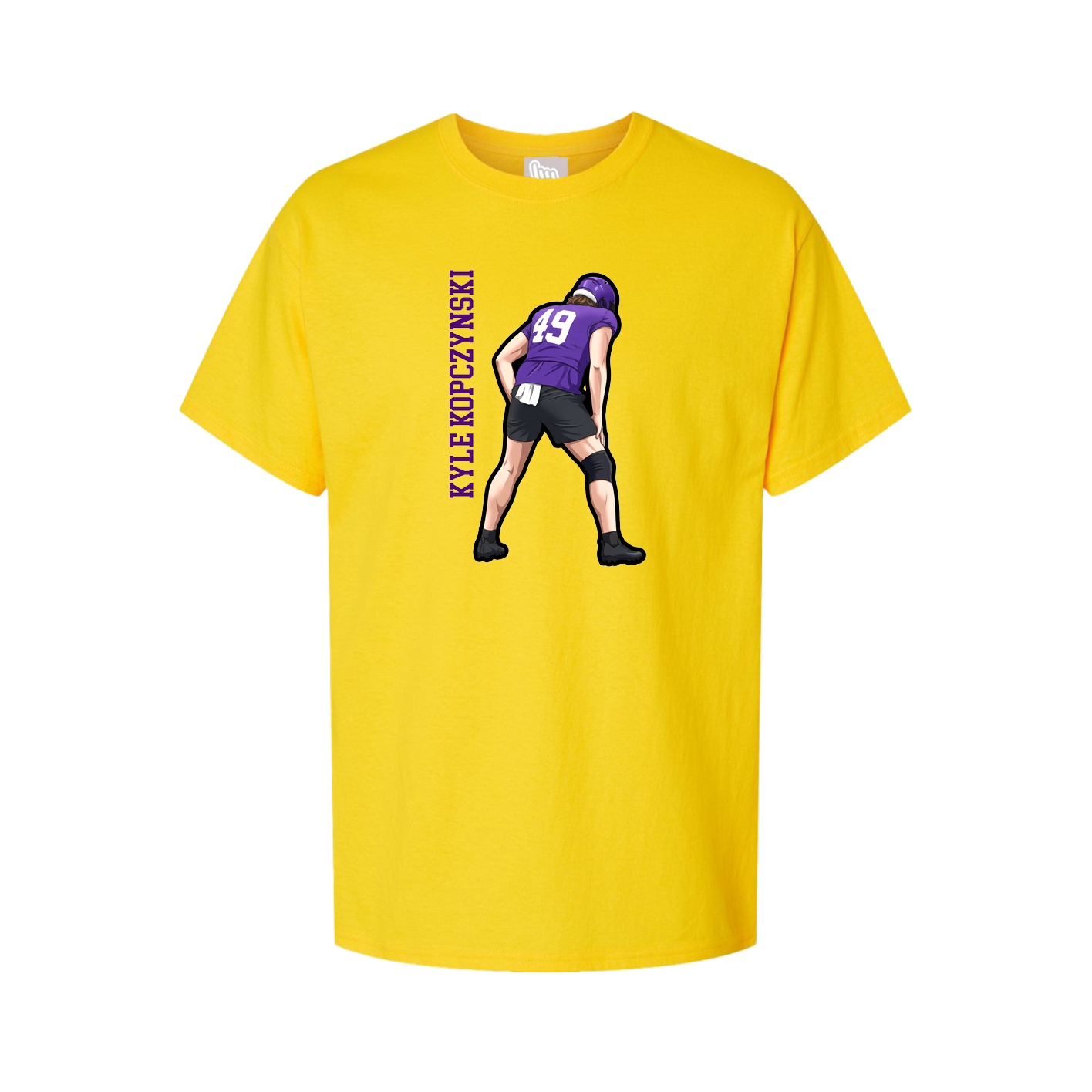 Tee — Name Vertical in Gold
