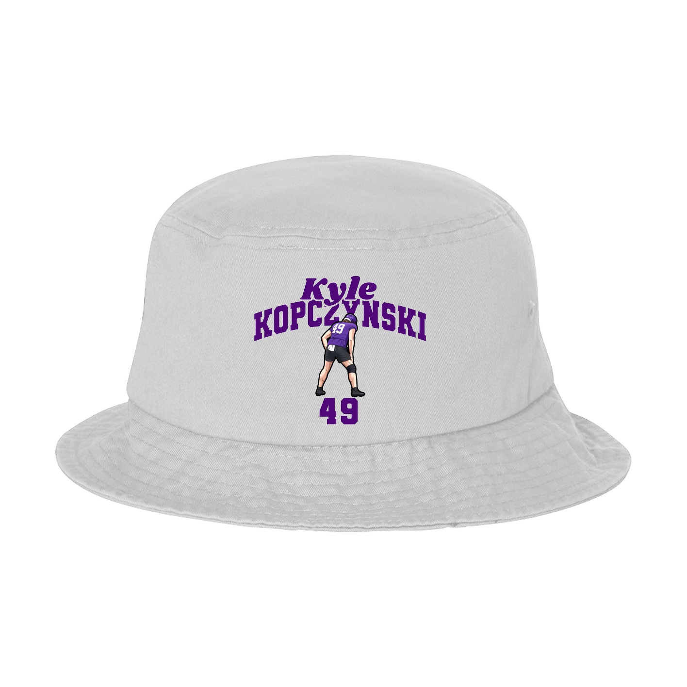 Bucket Cap — Signature Arch in White