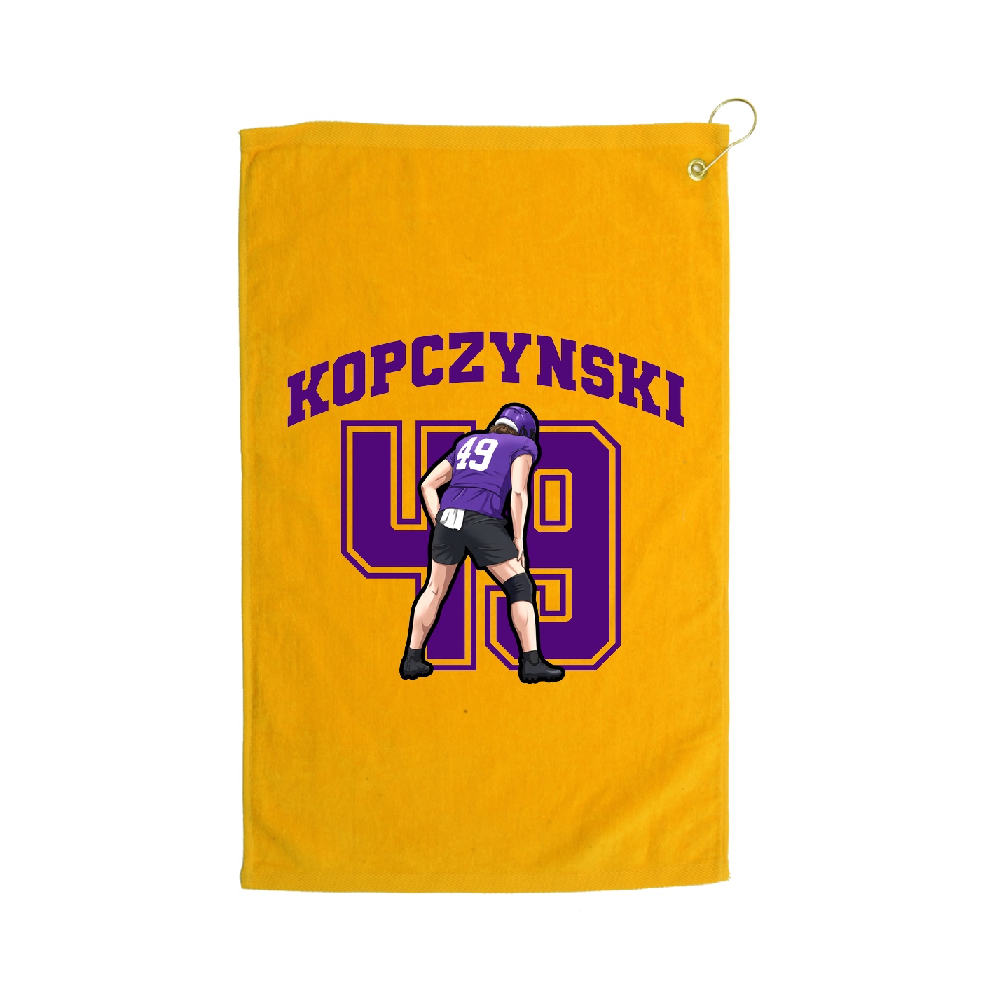 Golf Towel — Number in Gold