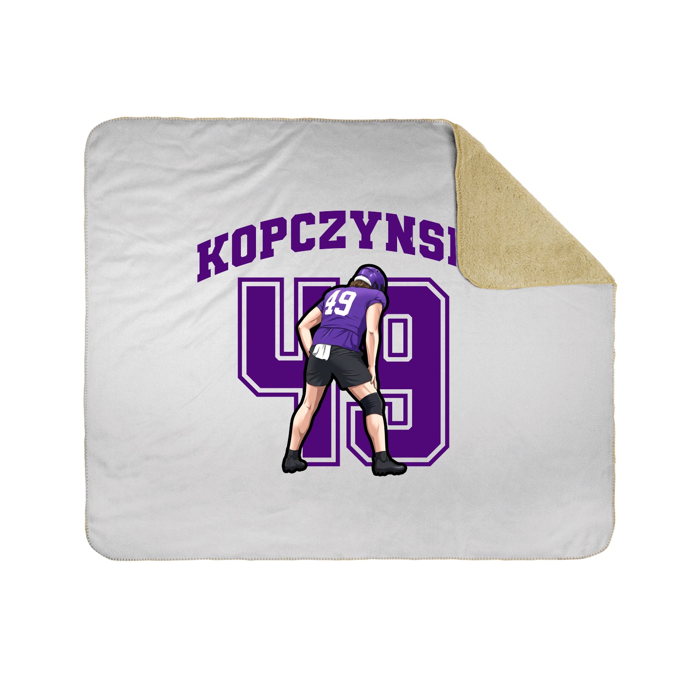 Throw Blanket — Number in White