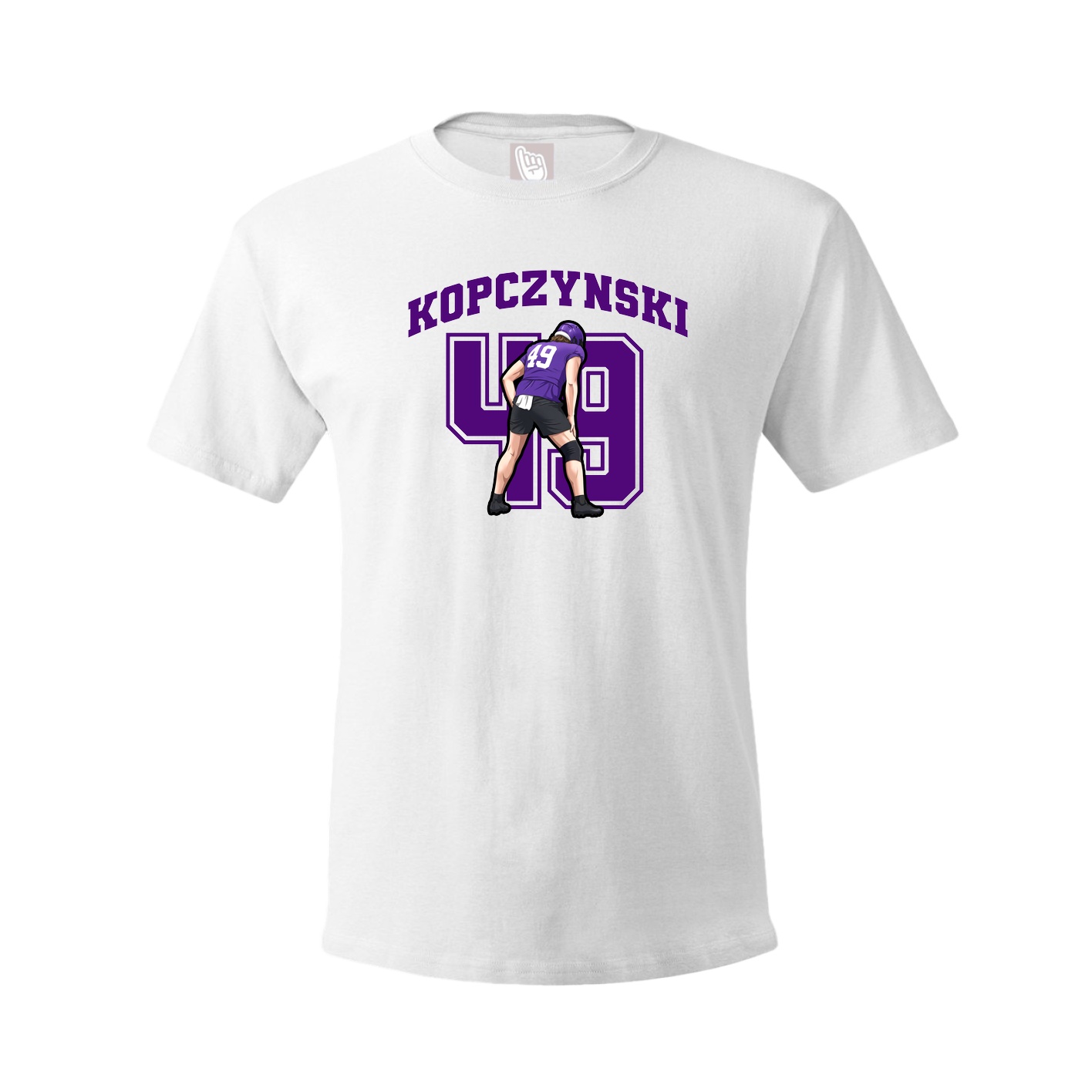 Youth Tee — Number in White