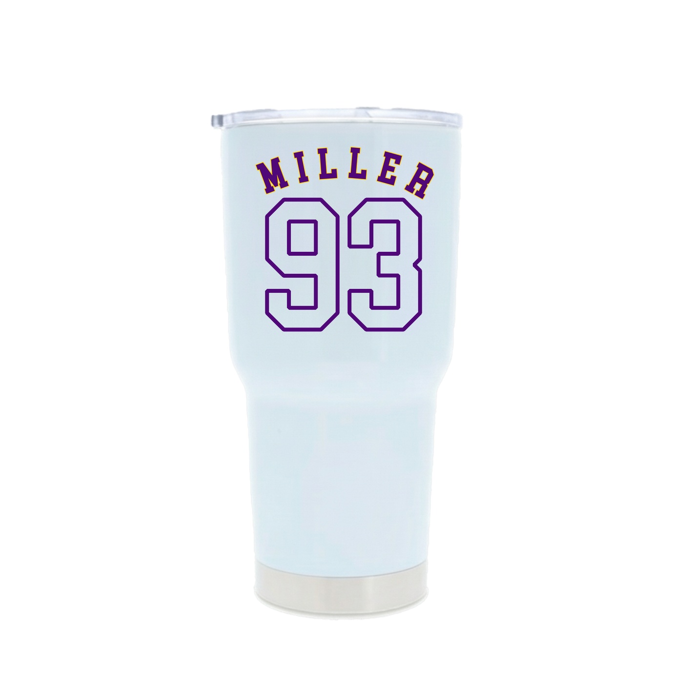 30oz Stainless Steel Tumbler — Shirsey Arch in White