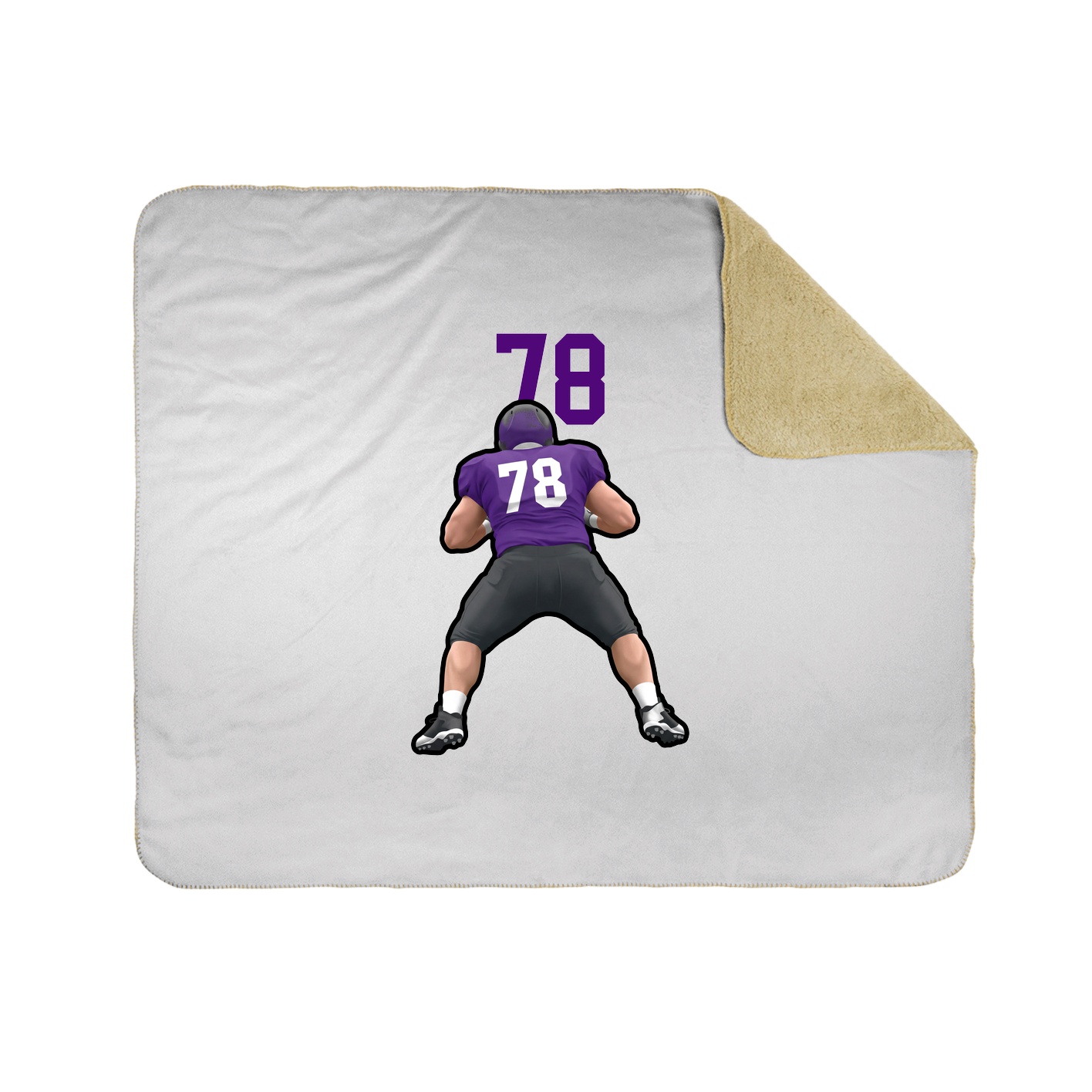 Throw Blanket — Number Top in White