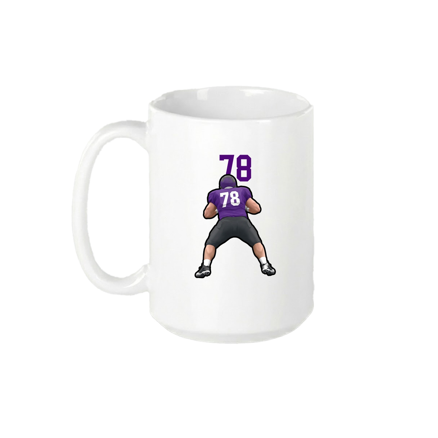 15oz Coffee Mug — Number Top in White