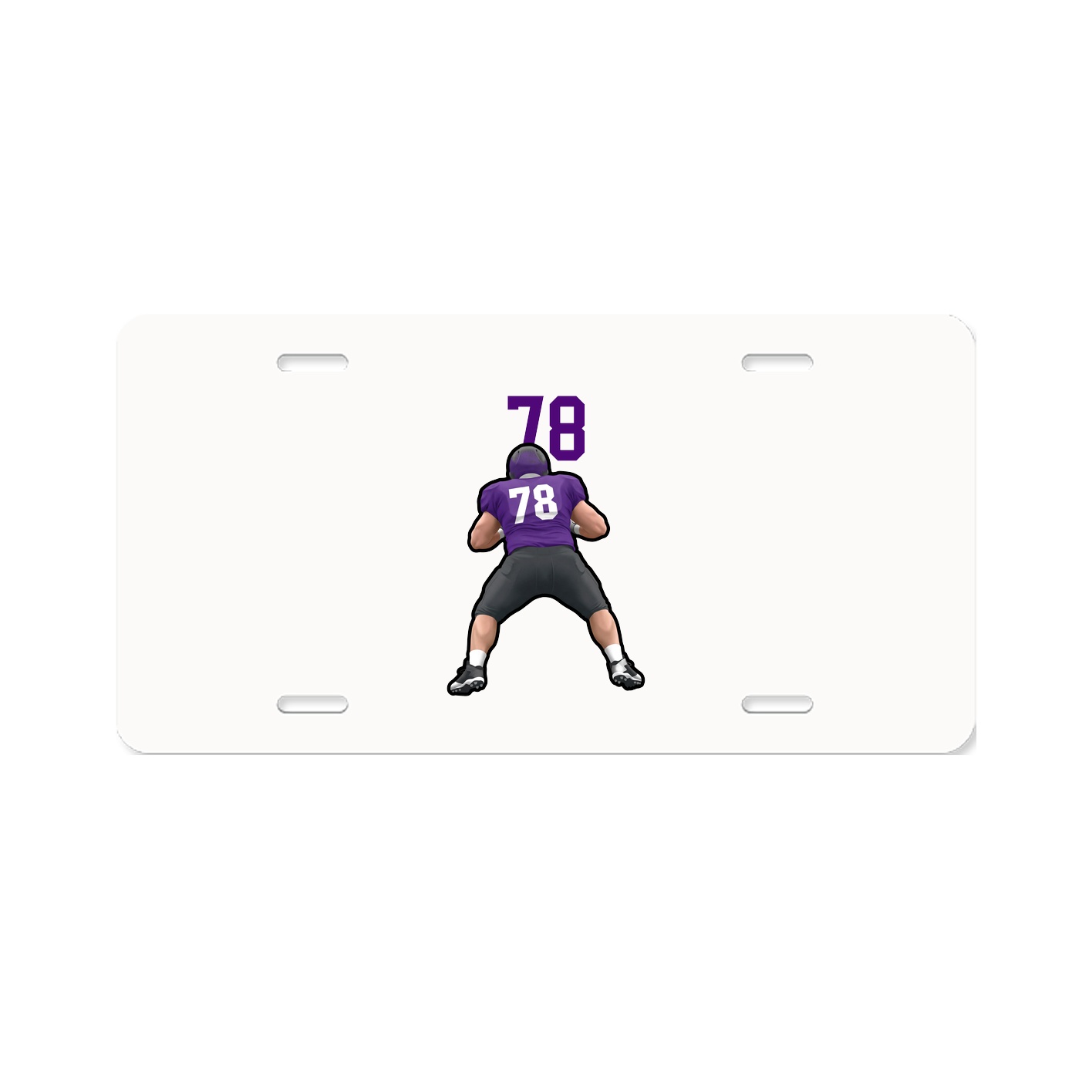 License Plate — Number Top in Classic