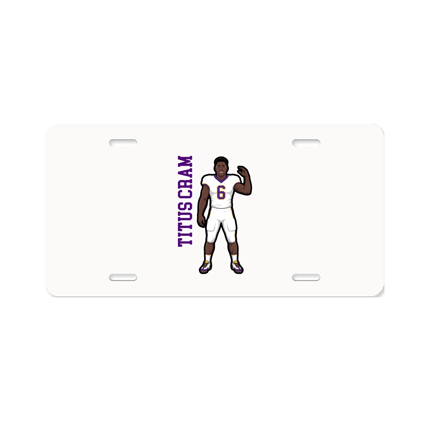 License Plate — Name Vertical in Classic